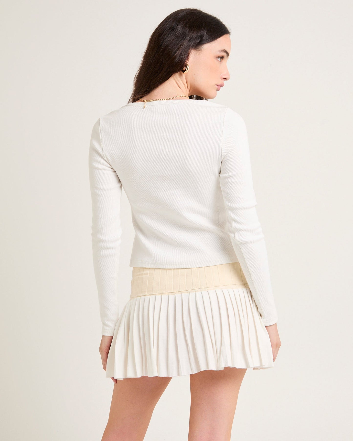 Maddy Button Asymmetric Top-imported