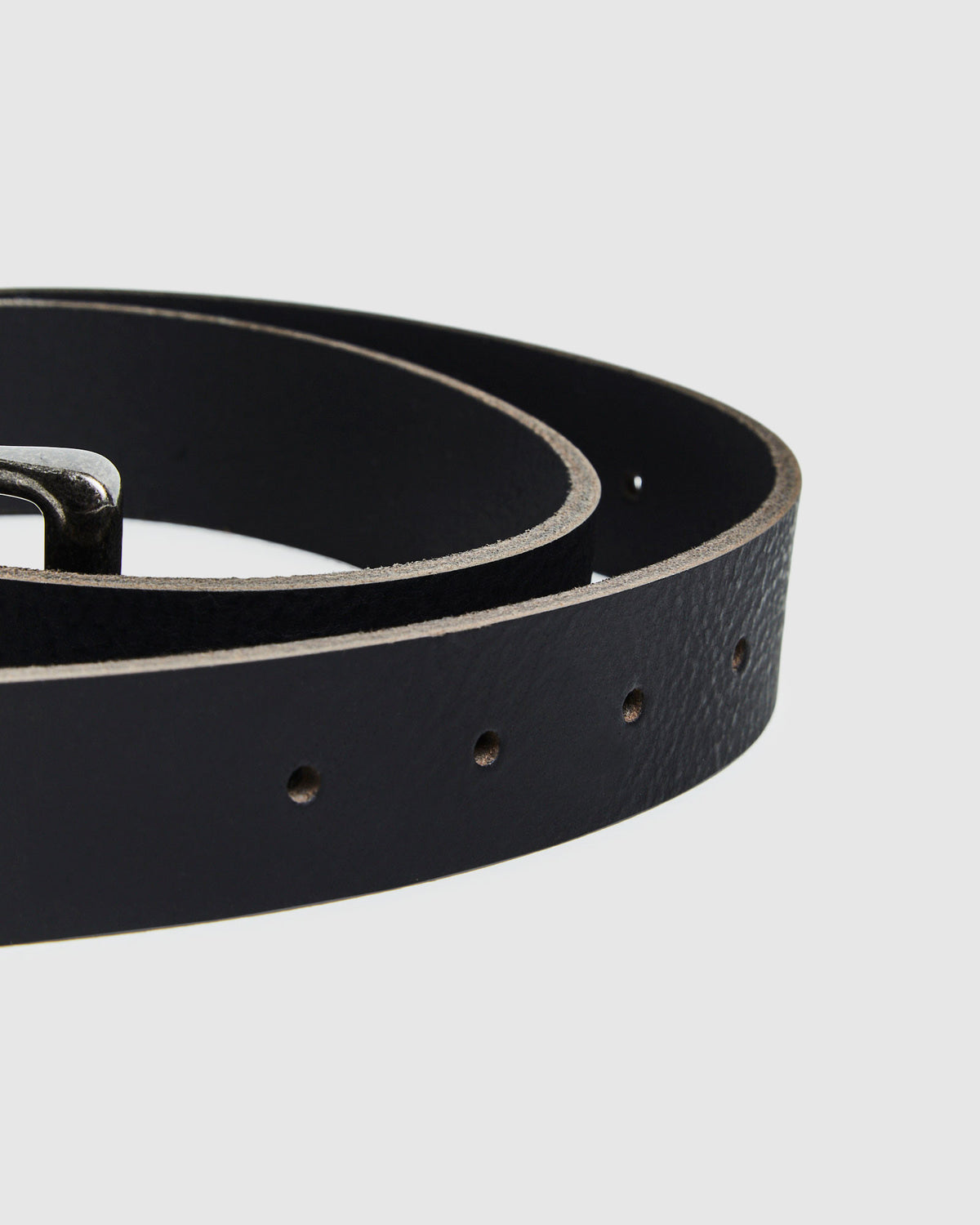 Australian-Made Genuine Leather Belt Black BLACK