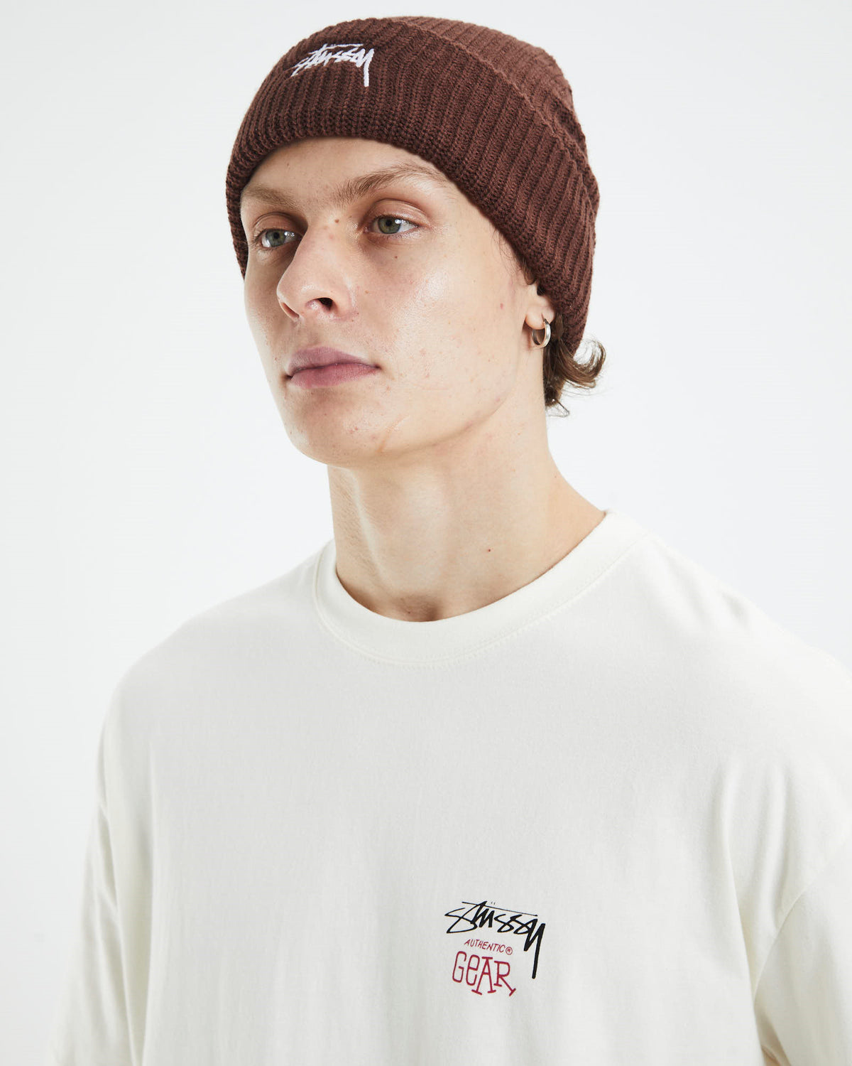 Stock Cuff Beanie Brown MULTI COLOUR