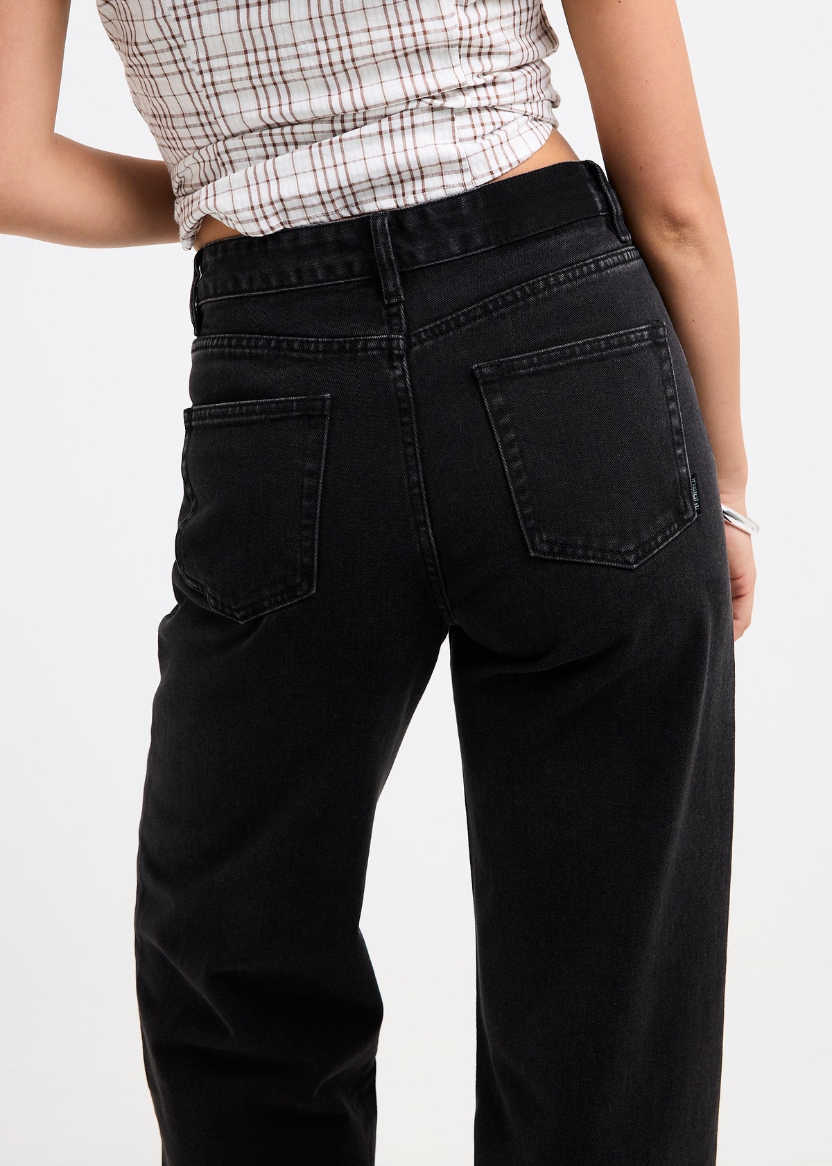 Misty High & Wide Denim Jeans FLAT OUT BLACK