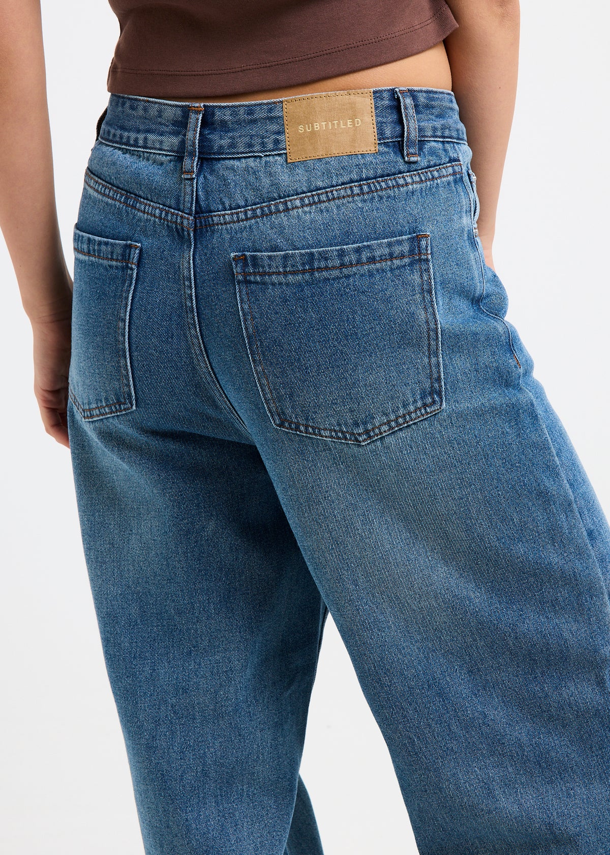 Alexa Mid Rise Denim Jeans Petite Relaxed VINTAGE BLUE