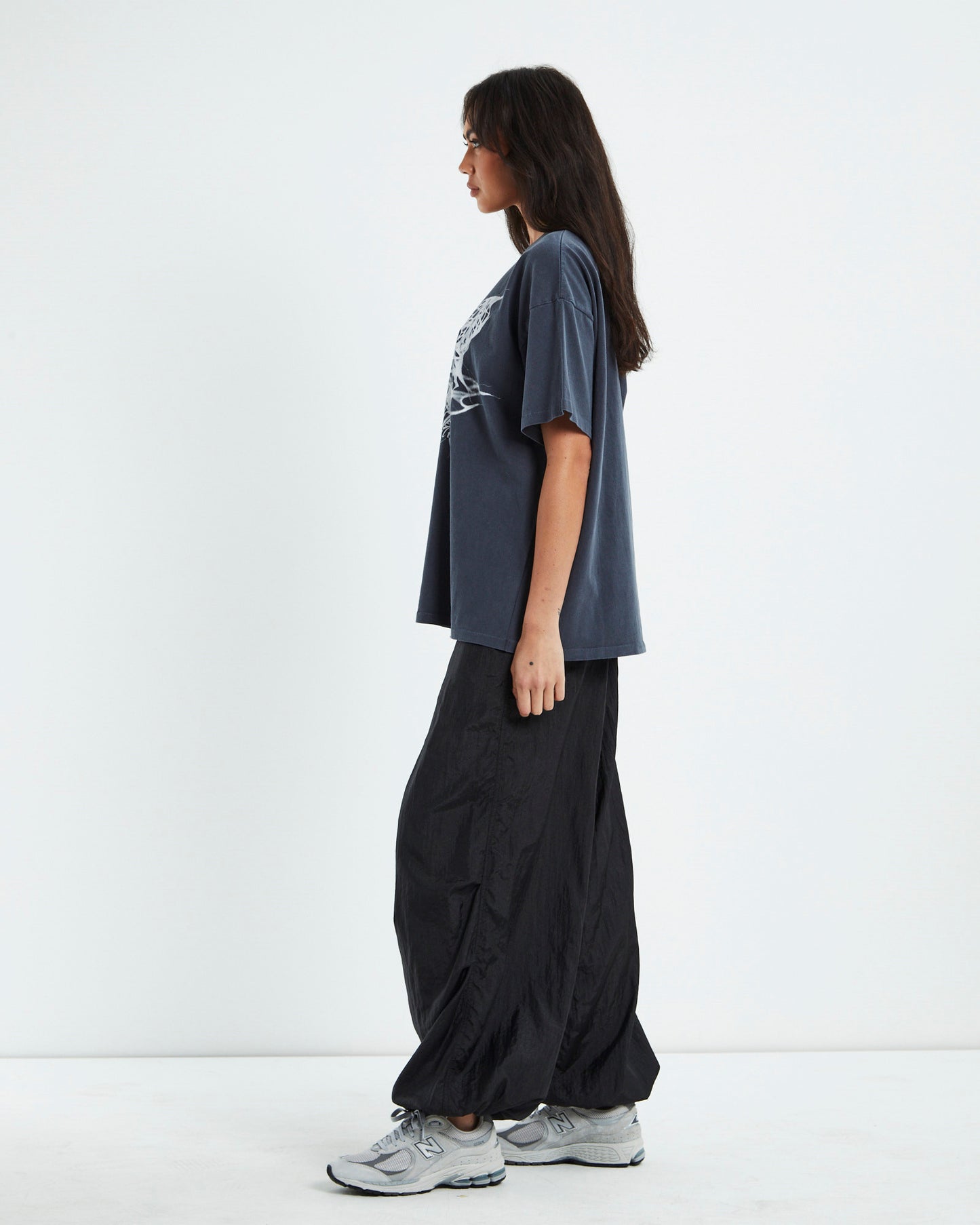 Gothic Butterfly Oversized T-Shirt Black