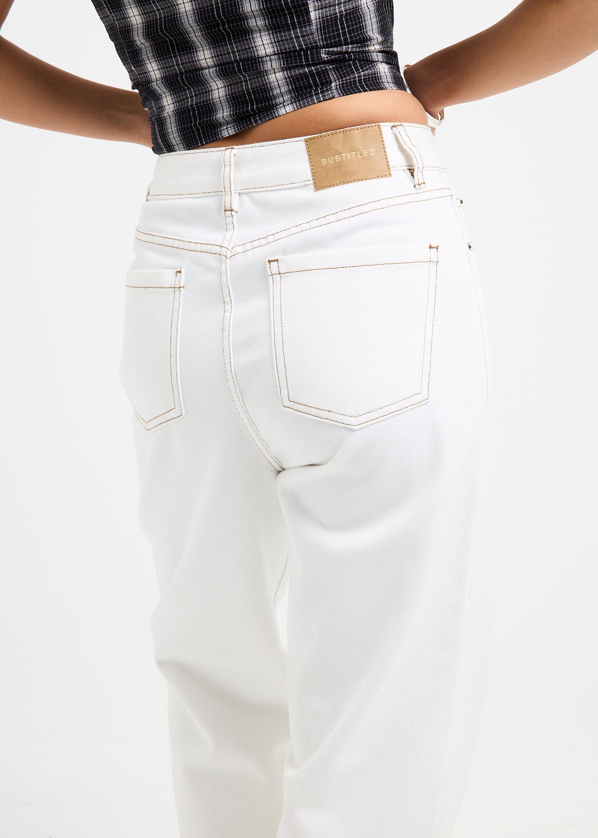 Tayla High Straight Denim Jeans WHITE