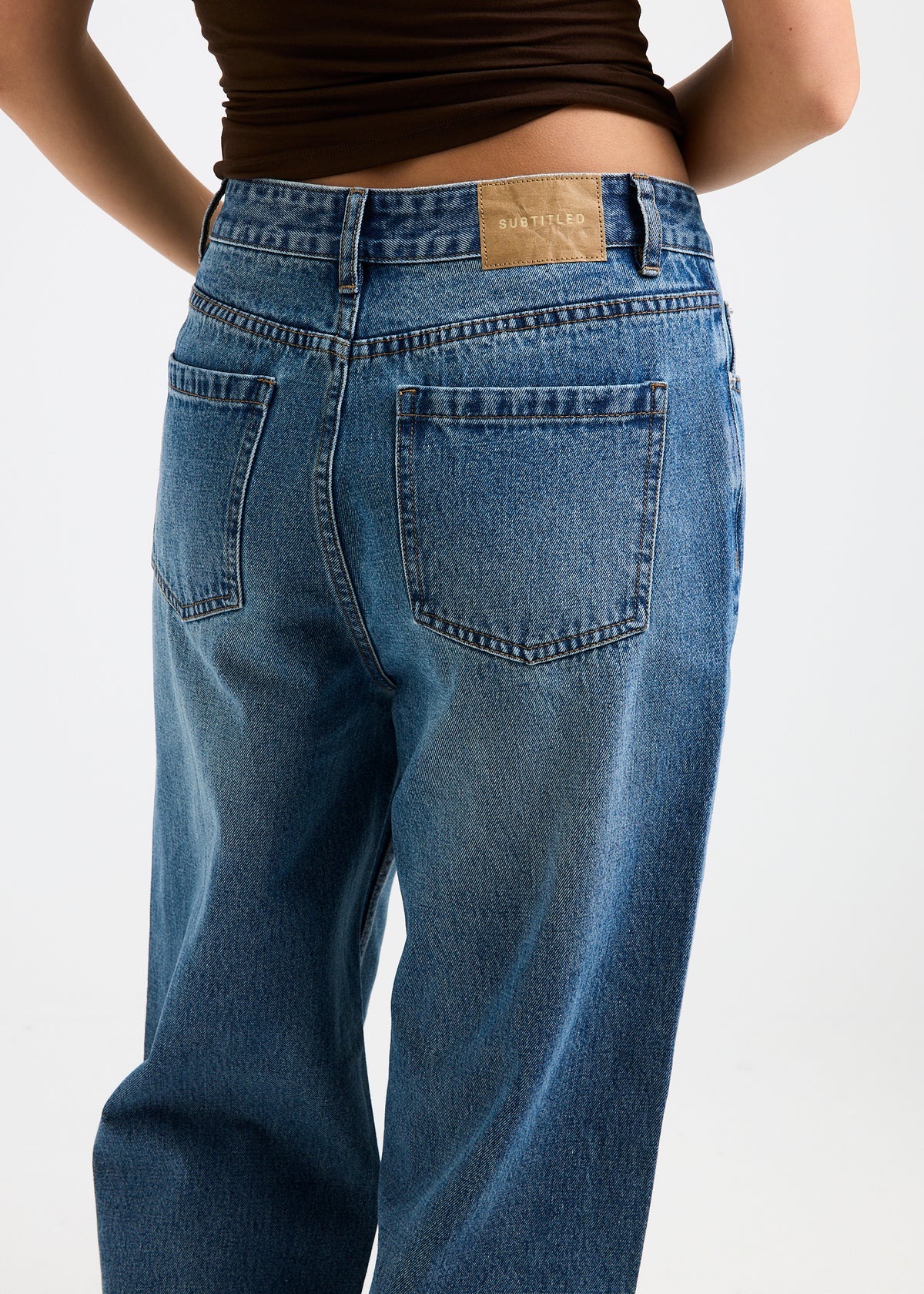 Alexa Mid Rise Relaxed Denim Jeans VINTAGE BLUE