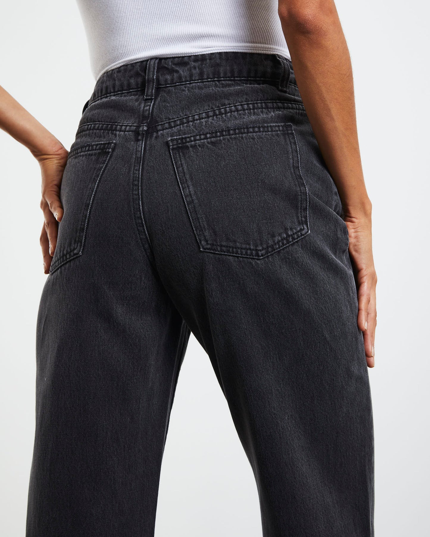 Brandi High Rise Straight Leg Jeans Vintage Black