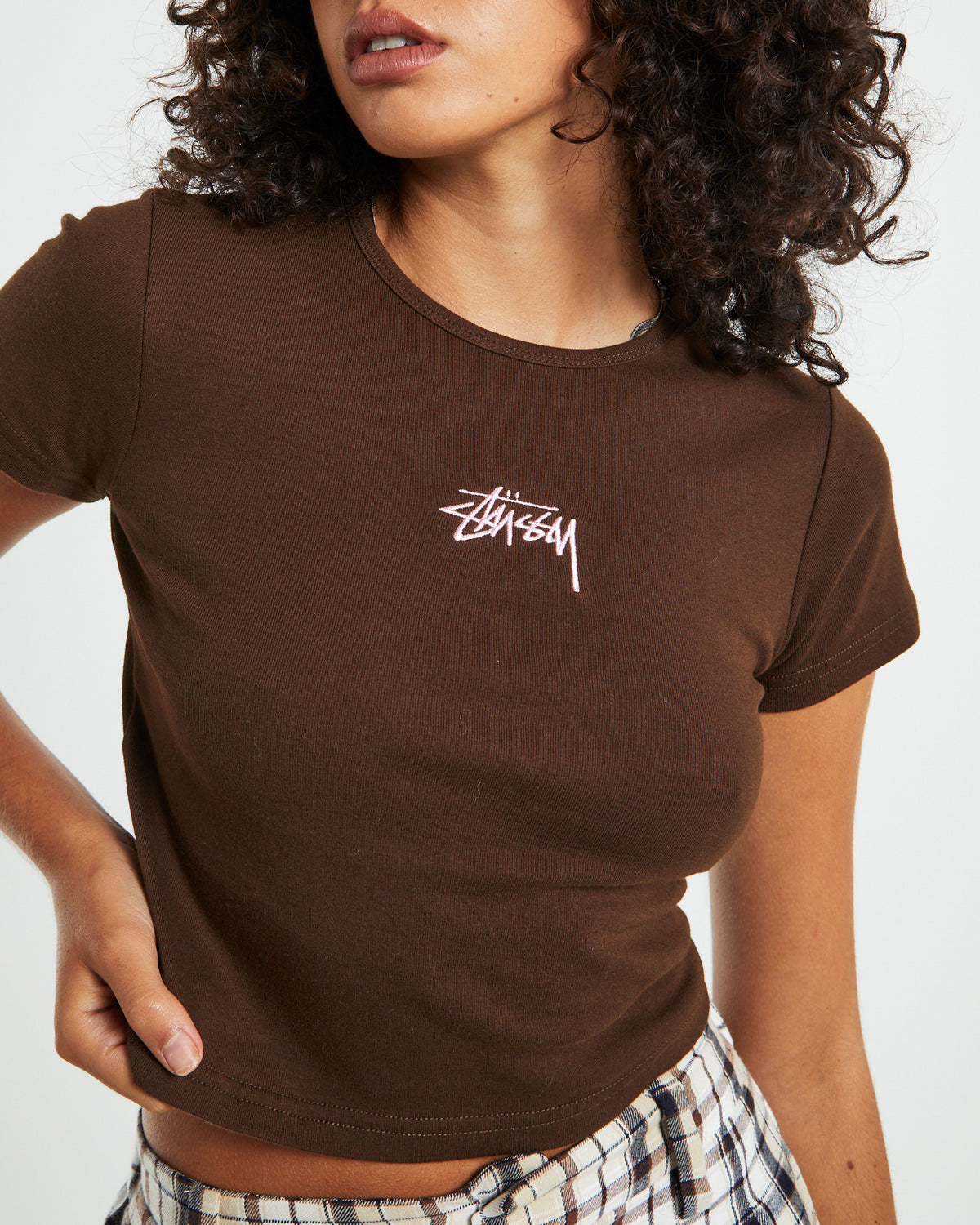 Graffiti Rib Tee Brown BROWN