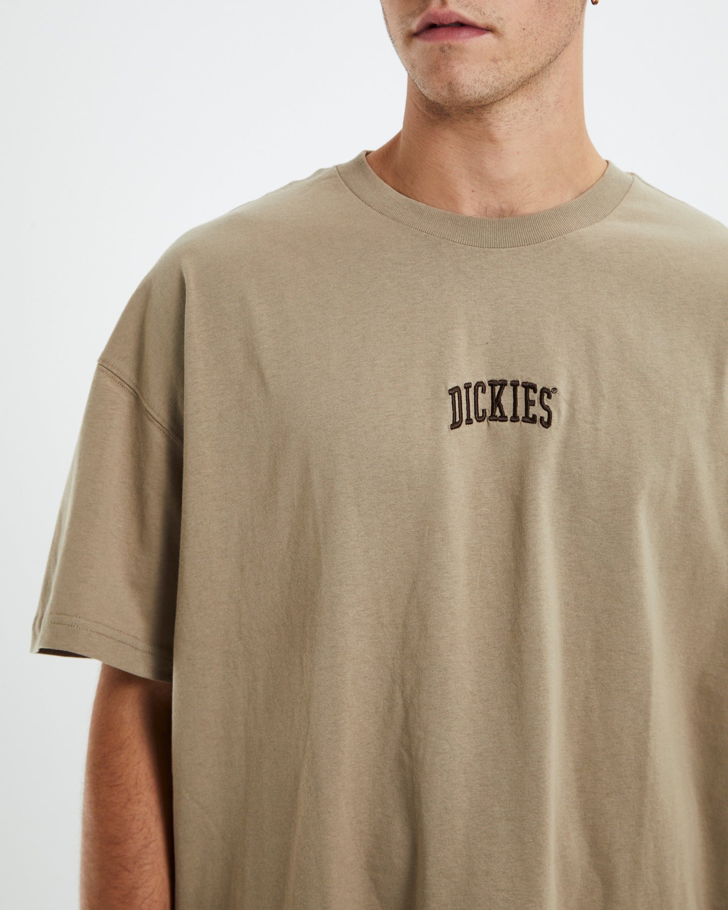 330 Mini Embroidery T-Shirt Khaki