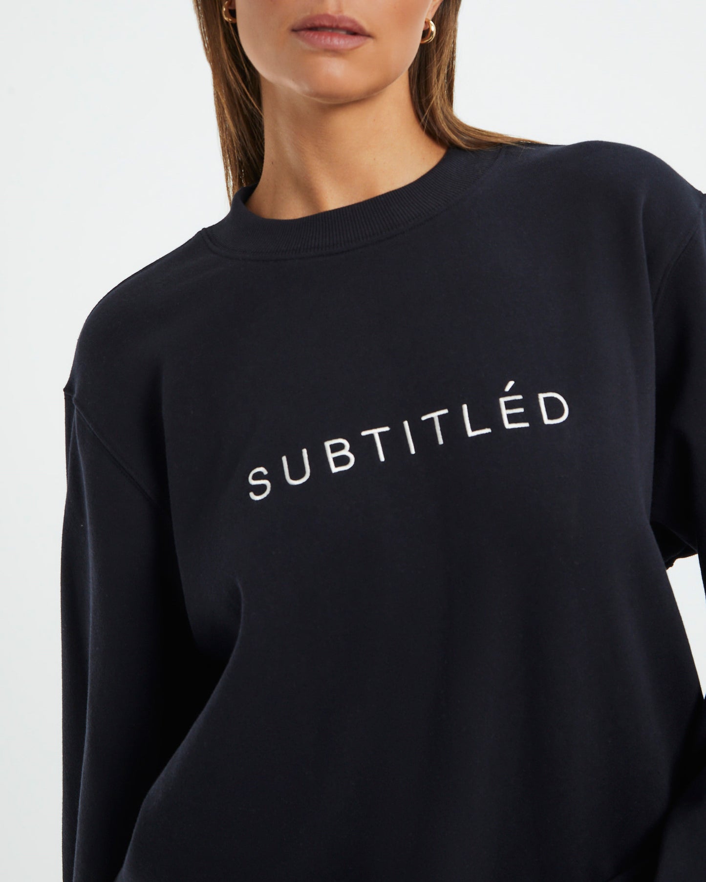 State Fleece Jumper Almost Black BLACK