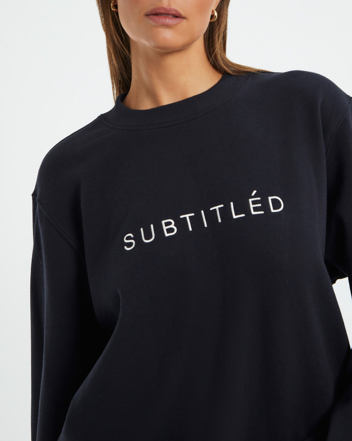State Fleece Jumper Almost Black BLACK