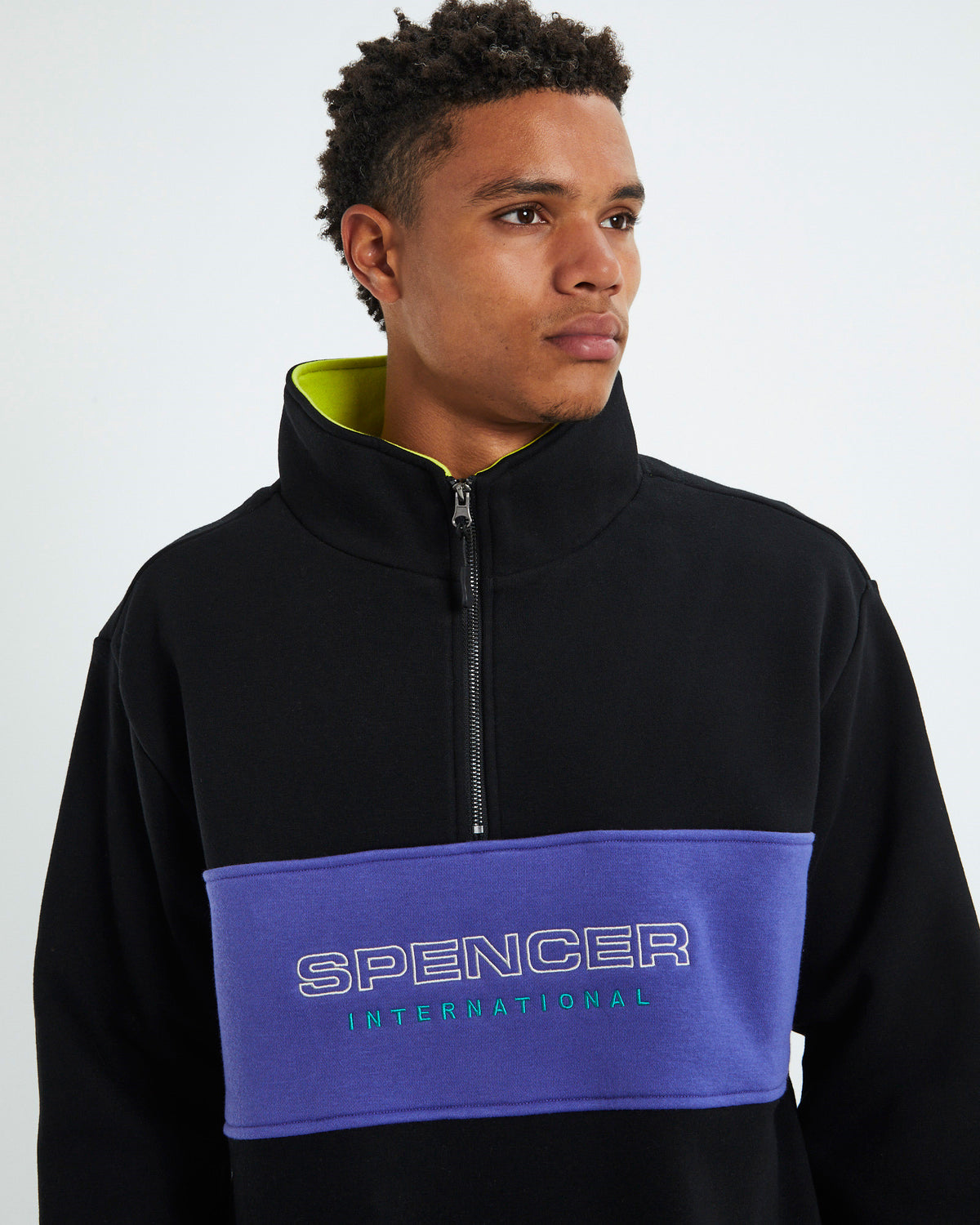 International 1/4 Zip Jumper Neon BLACK