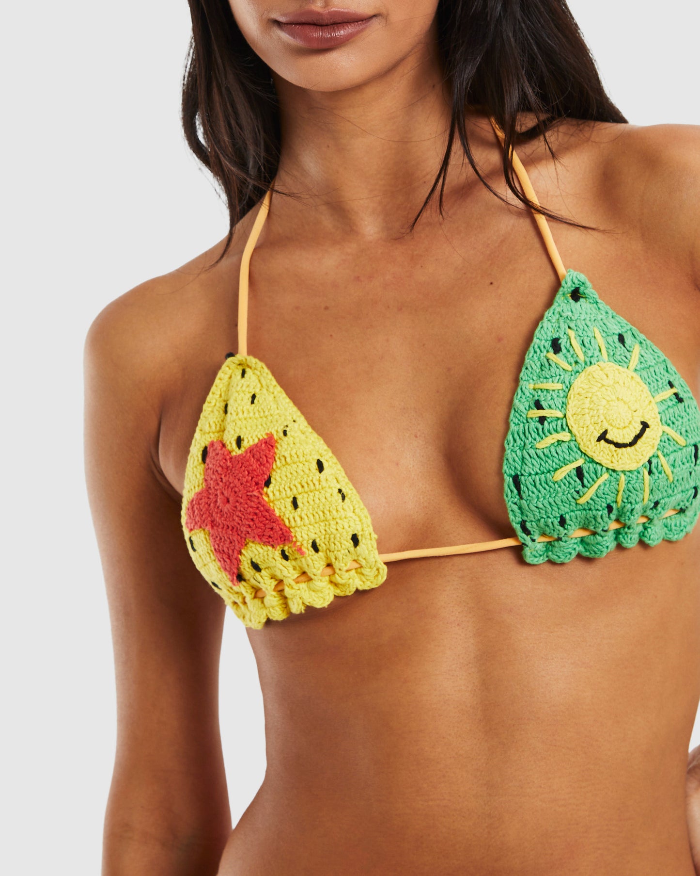 Crochet Triangle Bikini Top Barbados Multi ASSORTED