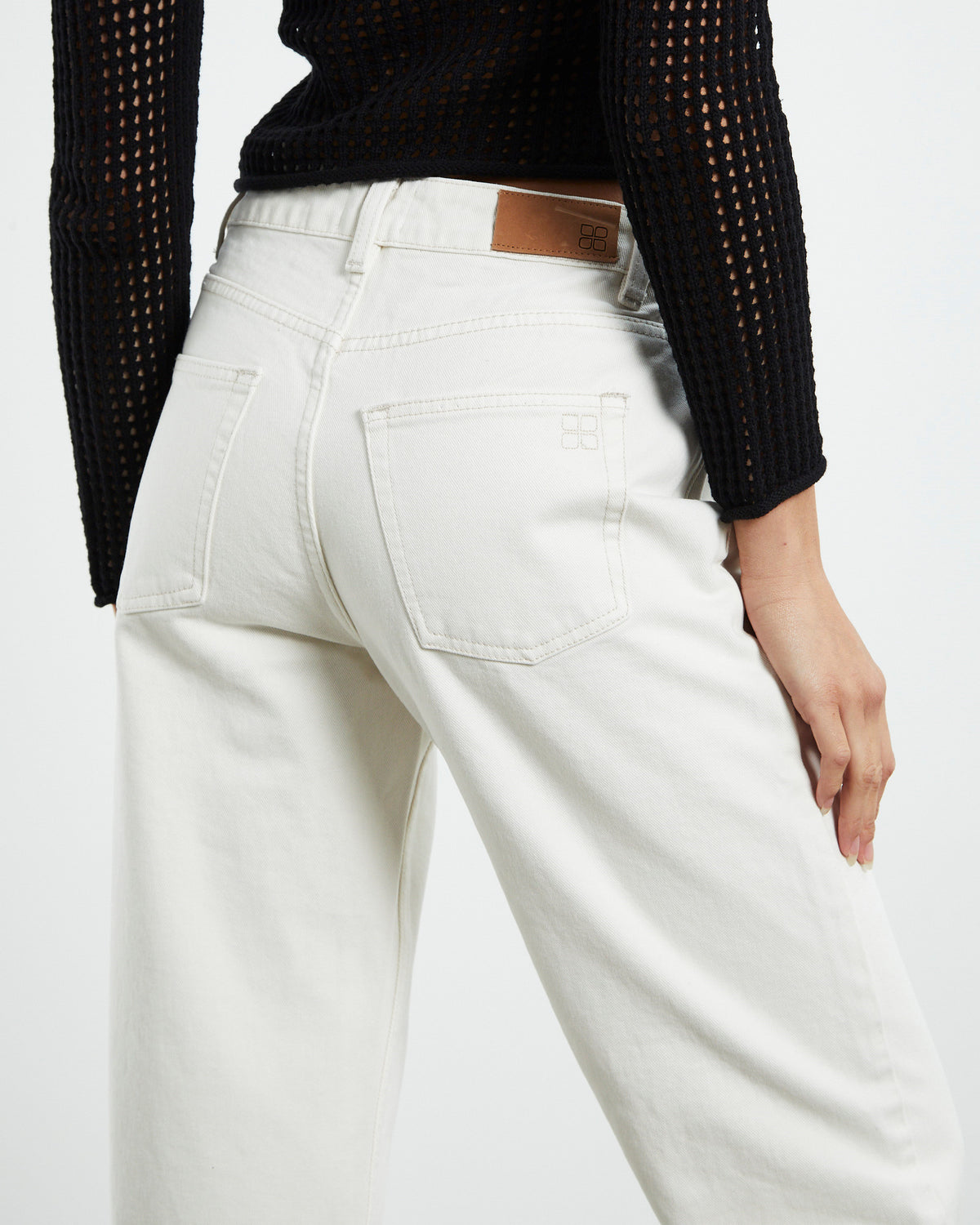 Muse Mide Rise Straight Dad Jean Vintage Ecru OFF WHIT