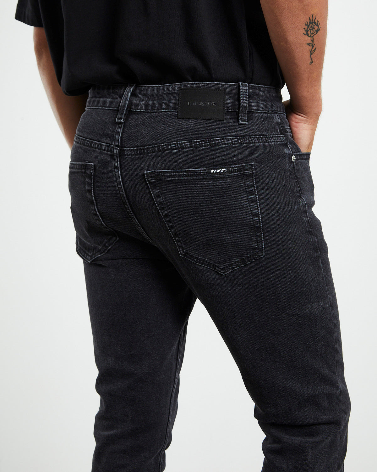 City Riot Slim Denim Jeans BLACK