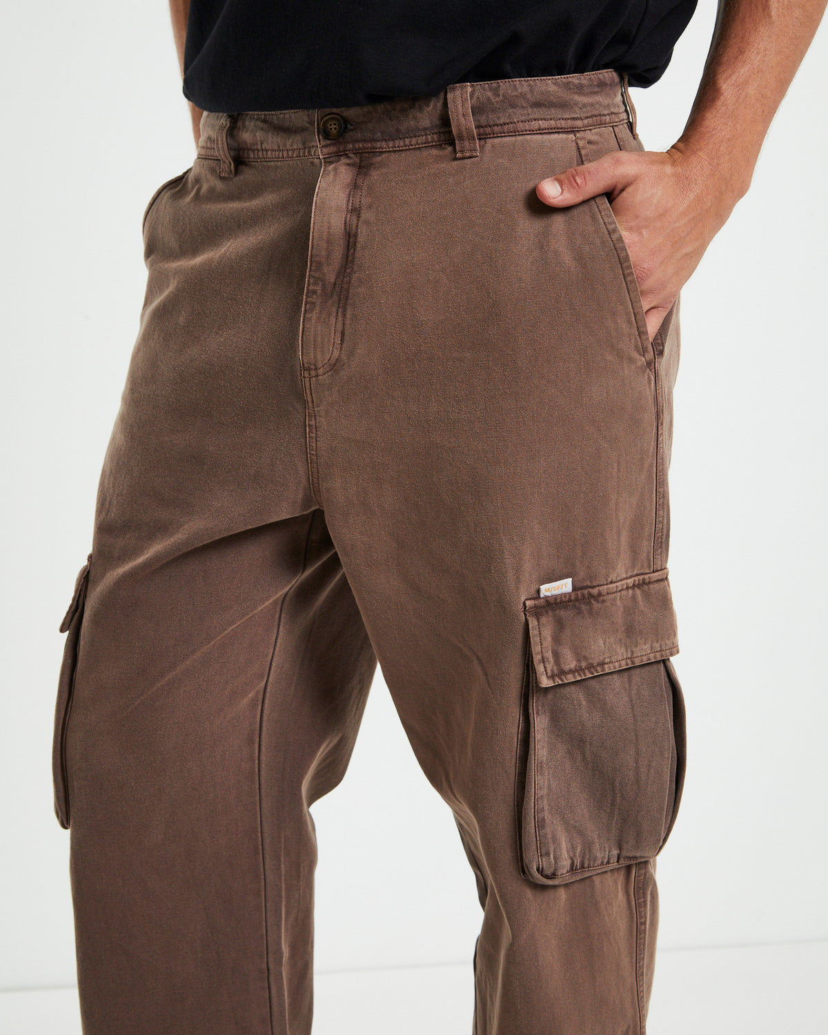 Green Onion Cargo Pants Chocolate Brown BROWN