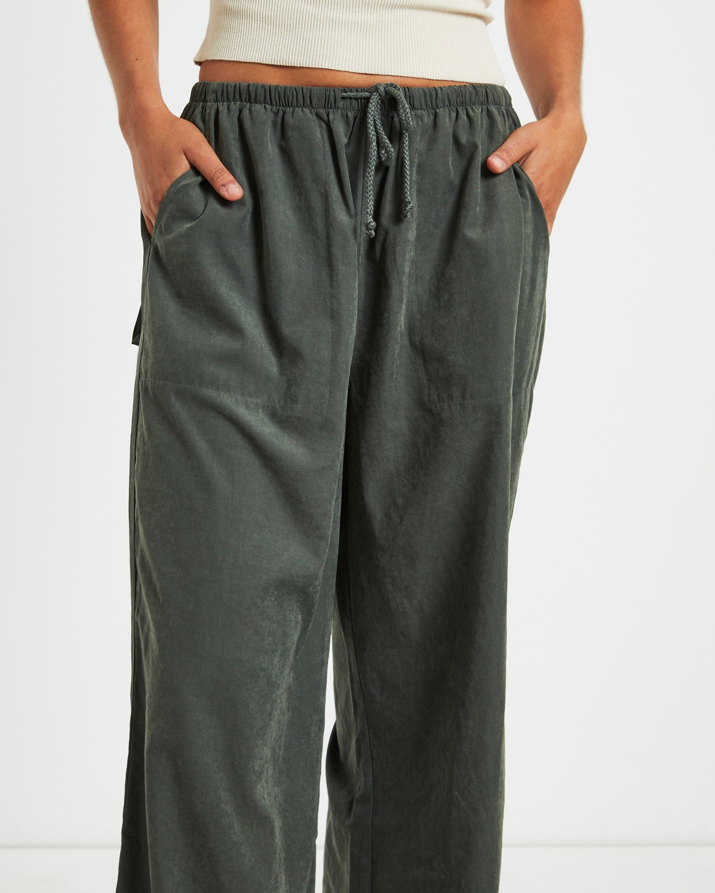 Sahara Soft Drape Coastal Pant Deep Green
