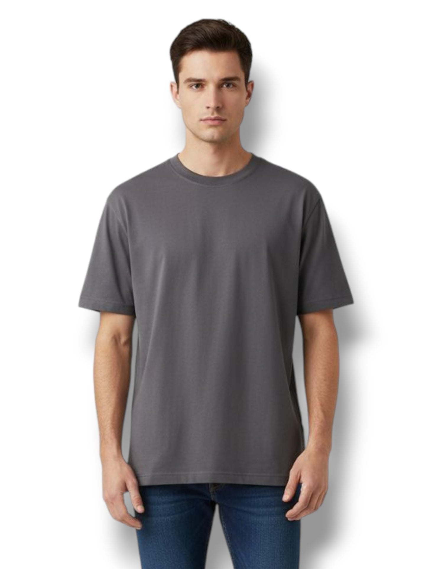 New badge Classic Cotton Crew Neck T-Shirt