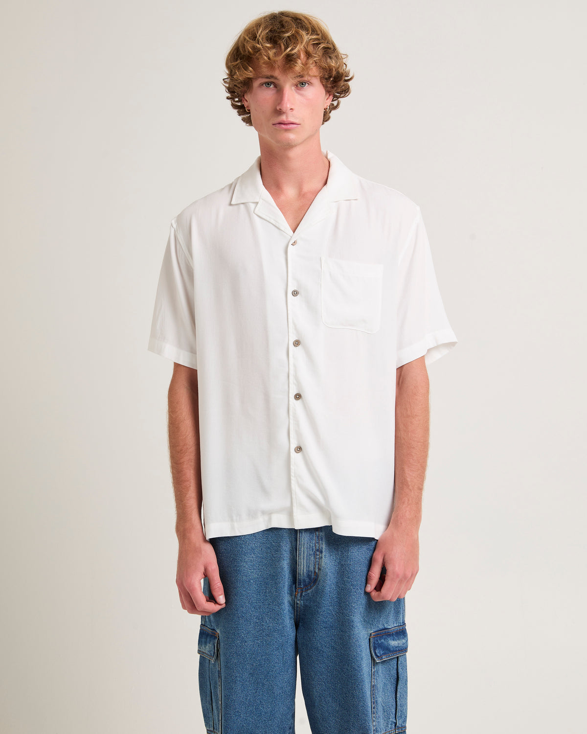 Dion Short Sleeve Resort Shirt WHITE