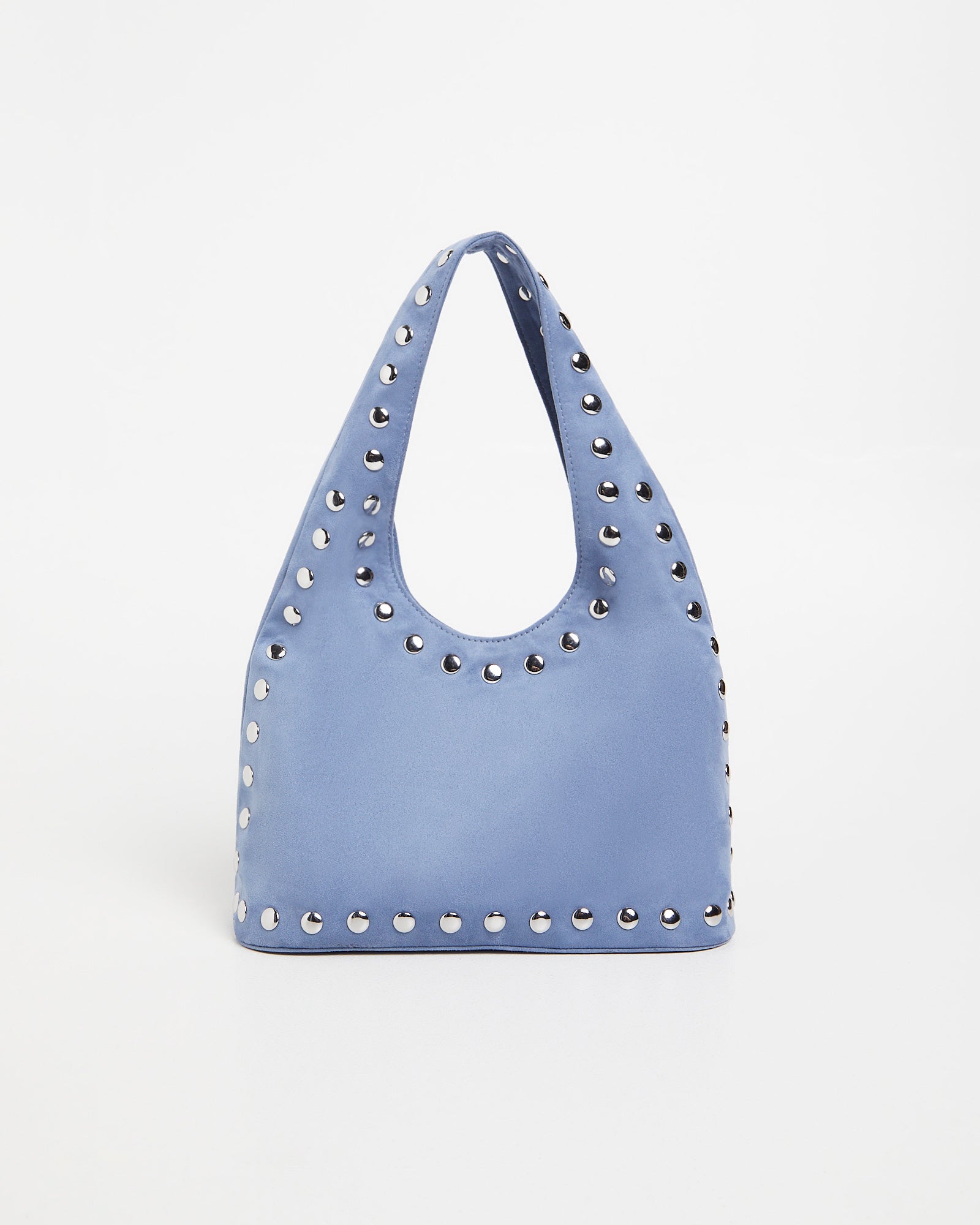 Stud Hobo Shoulder Bag LT BLUE