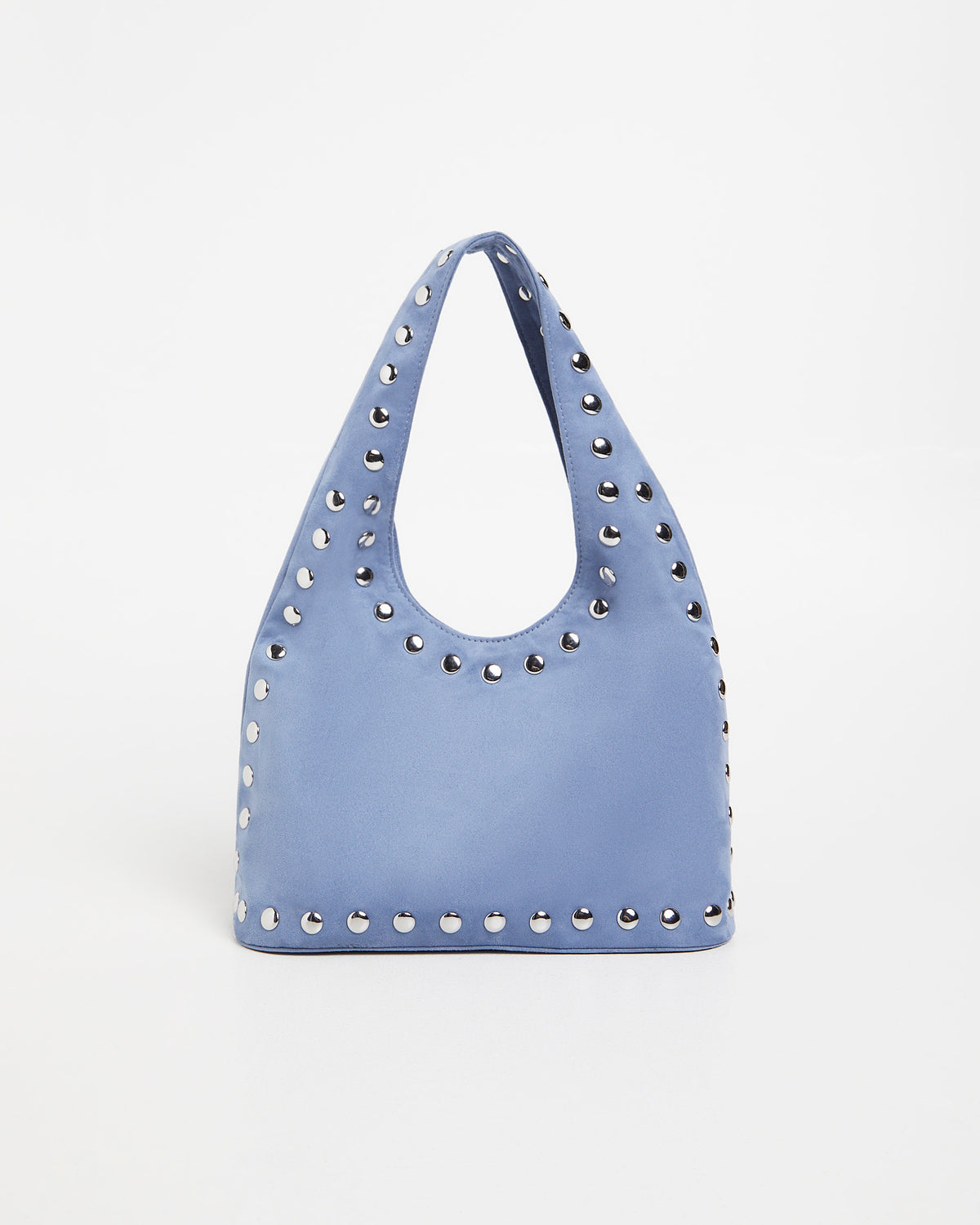 Stud Hobo Shoulder Bag LT BLUE