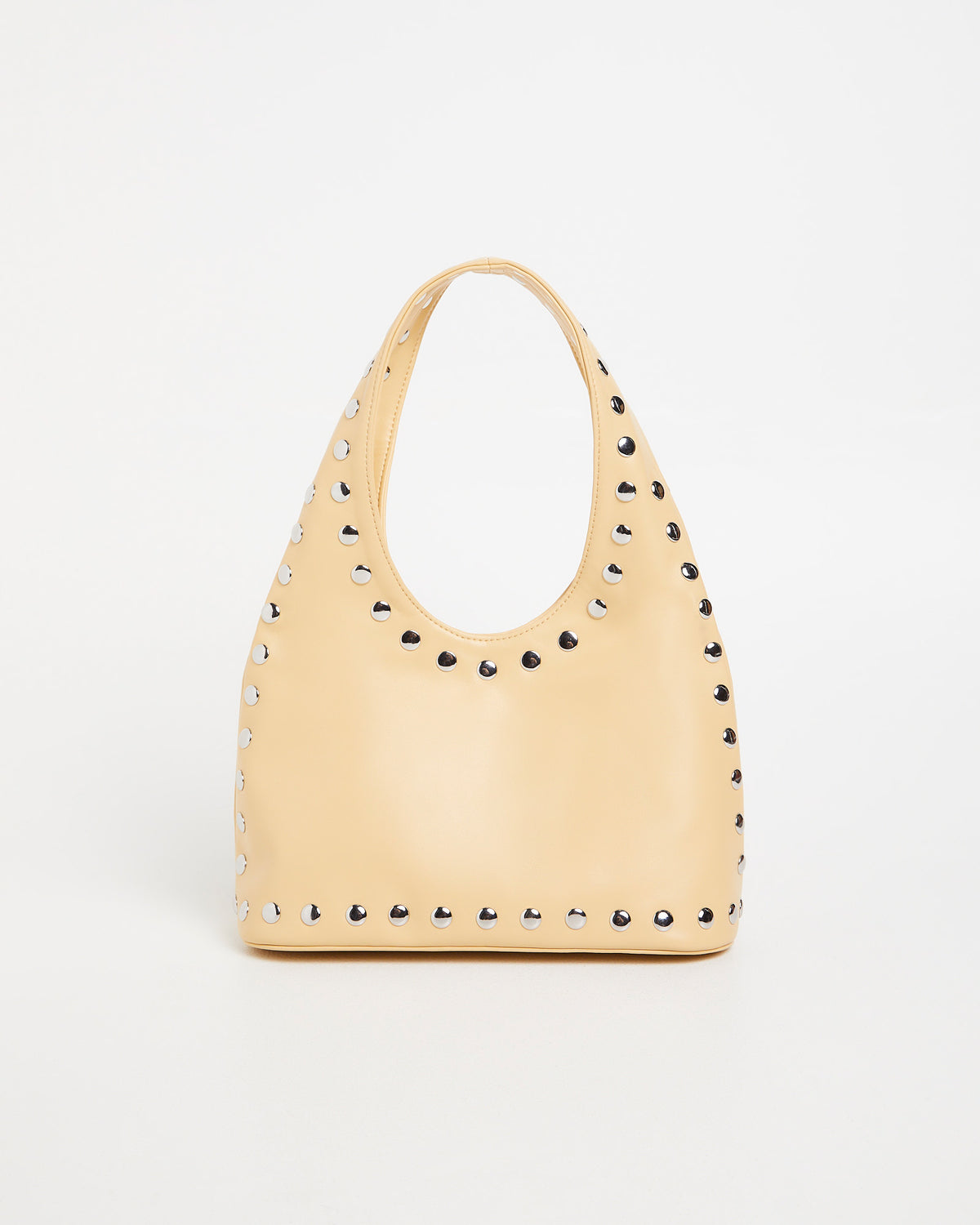 Stud Hobo Shoulder Bag YELLOW