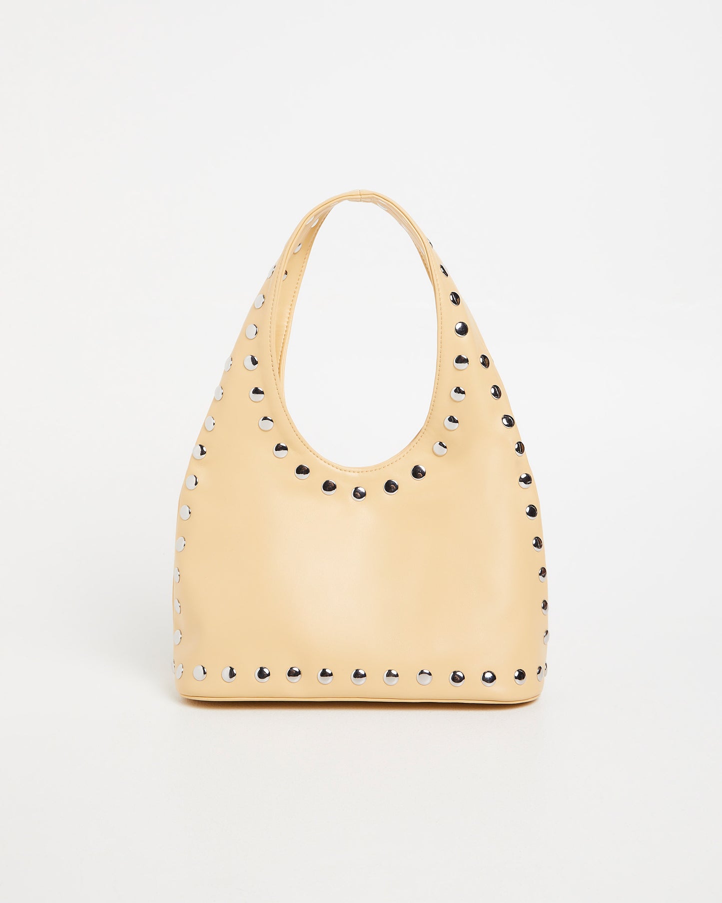 Stud Hobo Shoulder Bag YELLOW