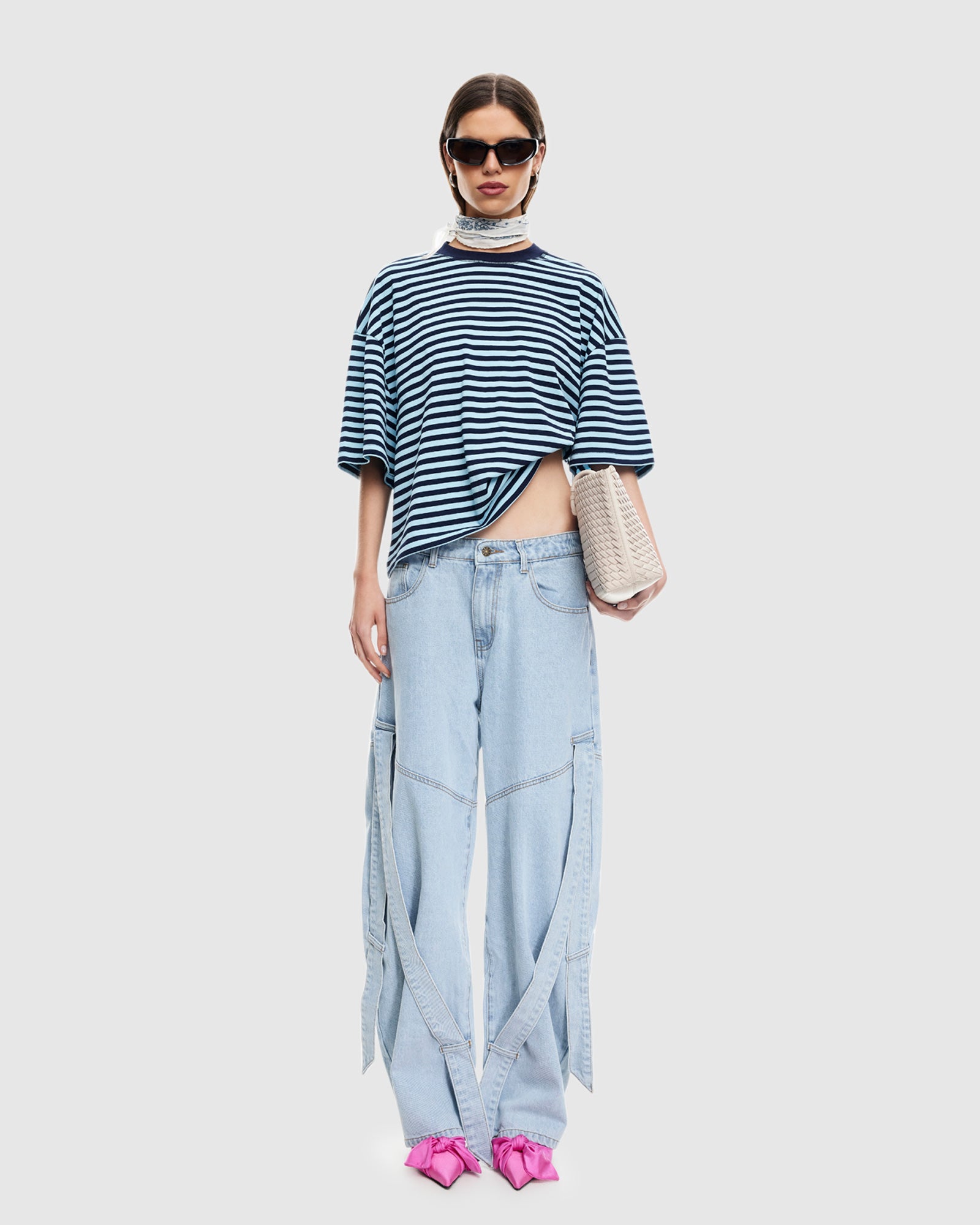 Bloom Short Sleeve T-Shirt NAVY SEA STRIPE