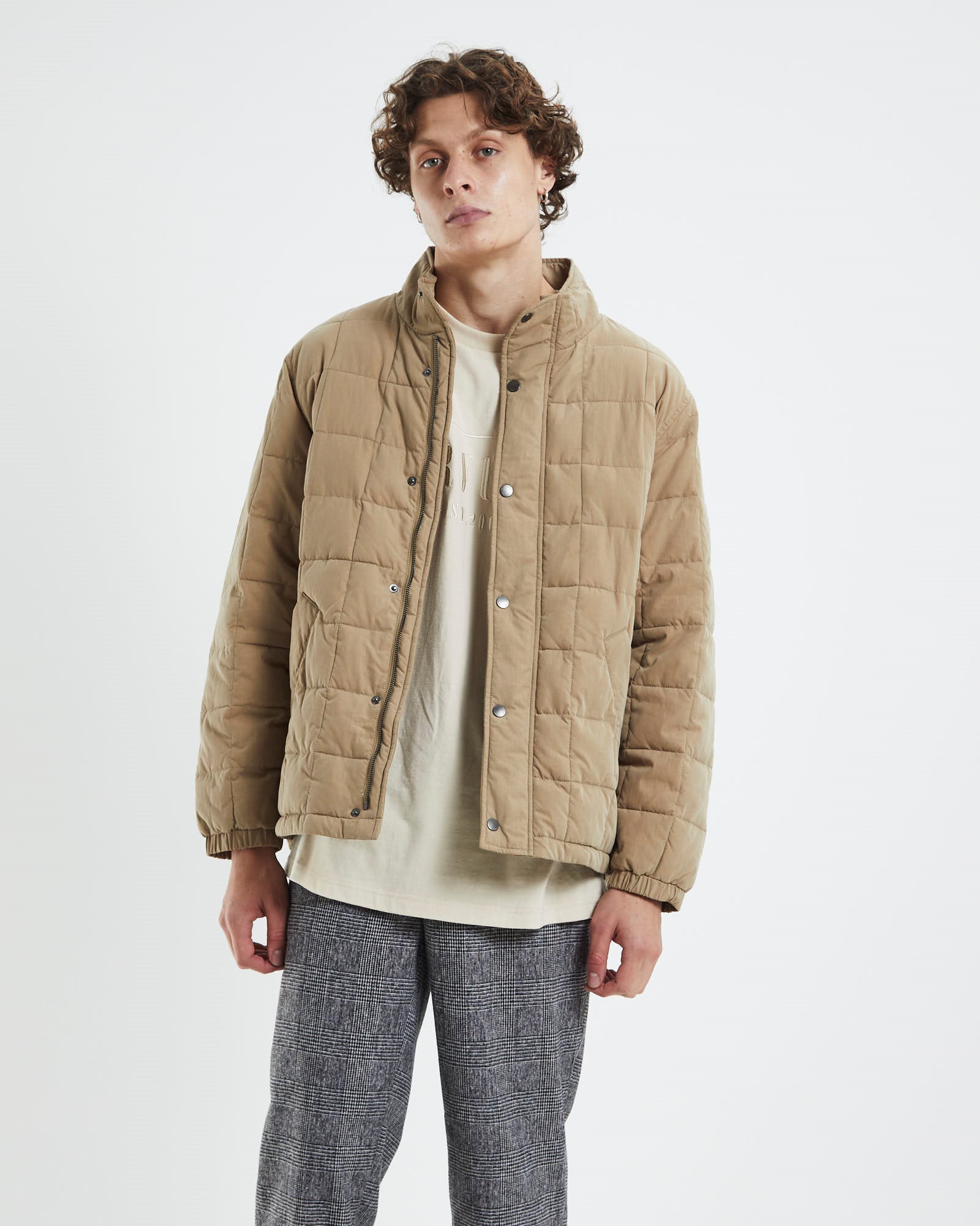 Brenton Puffer Jacket Brown BROWN