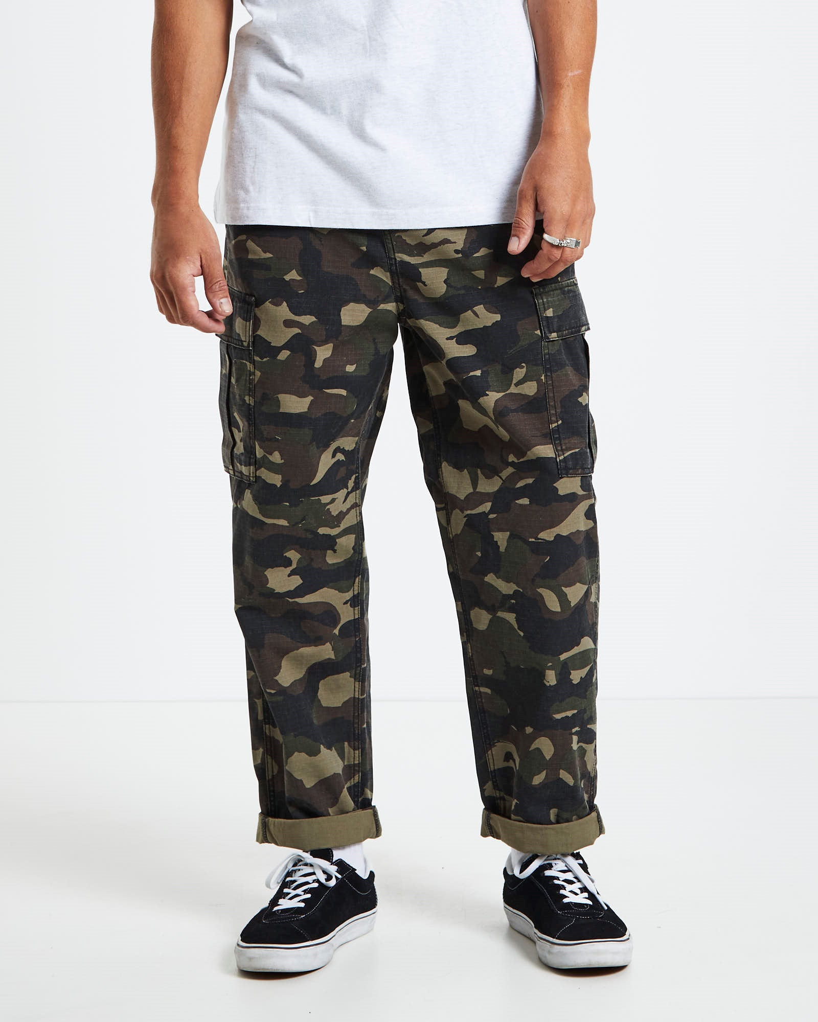 Surplus Ripstop Cargo Pants Camo GREEN