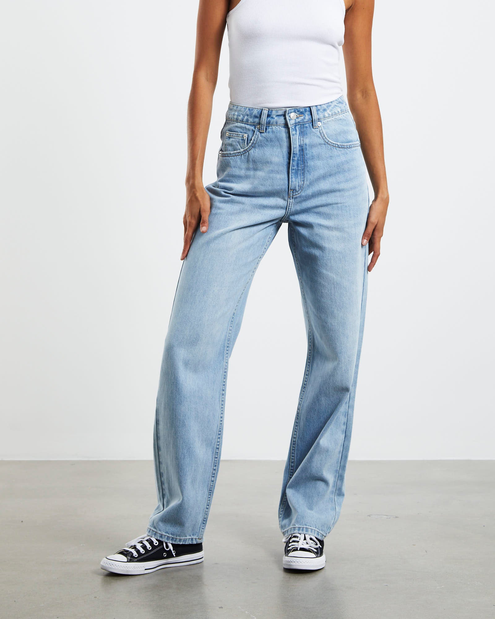 Brandi High Rise Straight Leg Jeans Vintage Blue BLUE