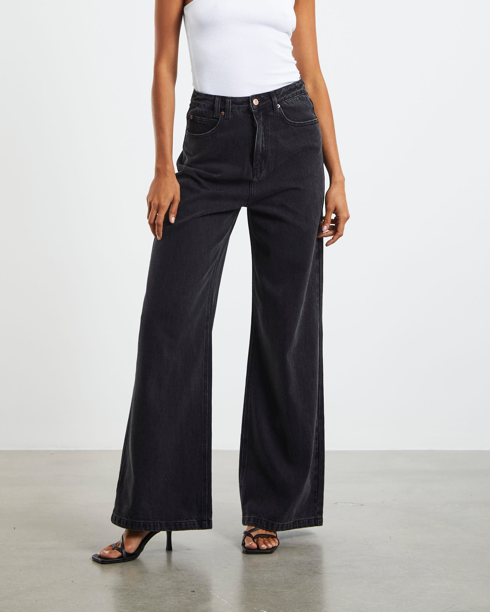Nikita Extreme Wide Leg Jeans After Dark Black BLACK