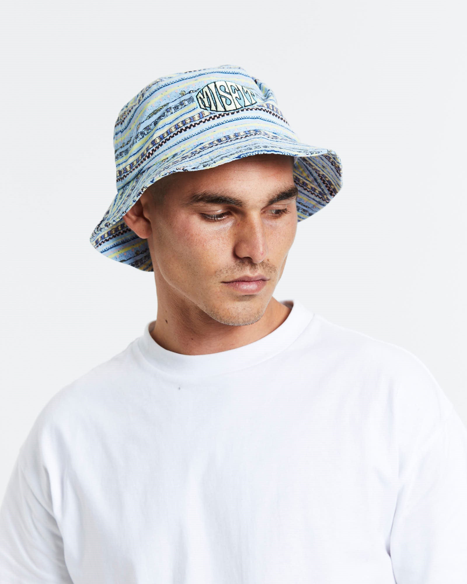Taboo Printed Bucket Hat Blue BLUE
