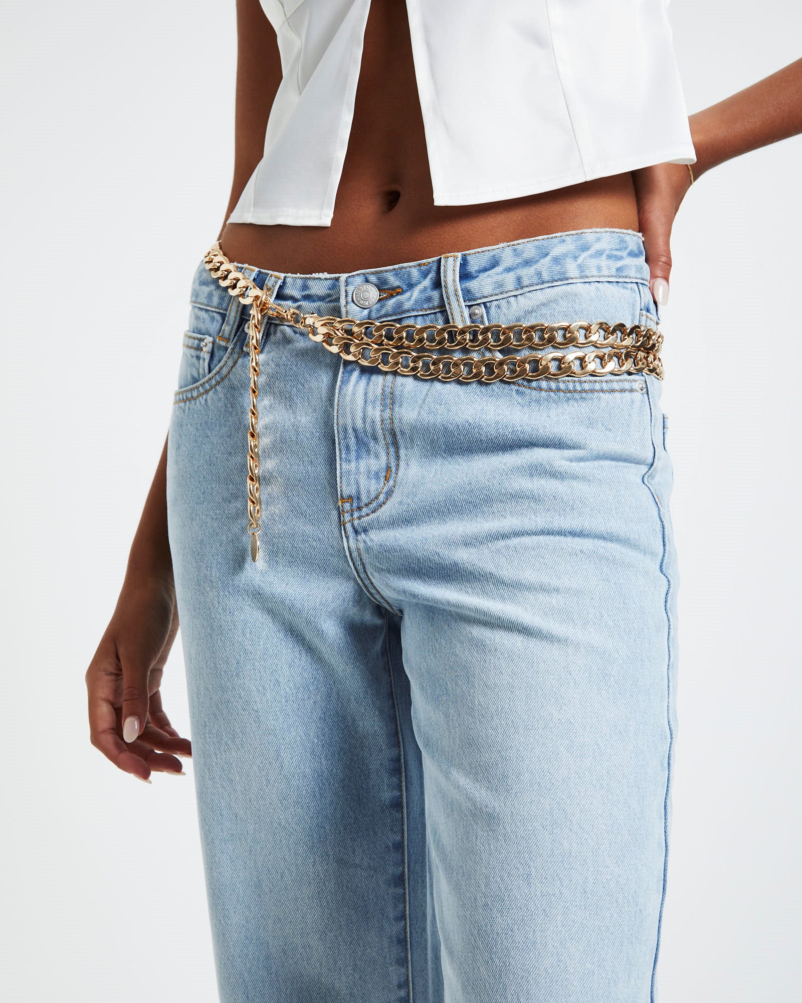 Chunky Gold Chain Belt GOLD