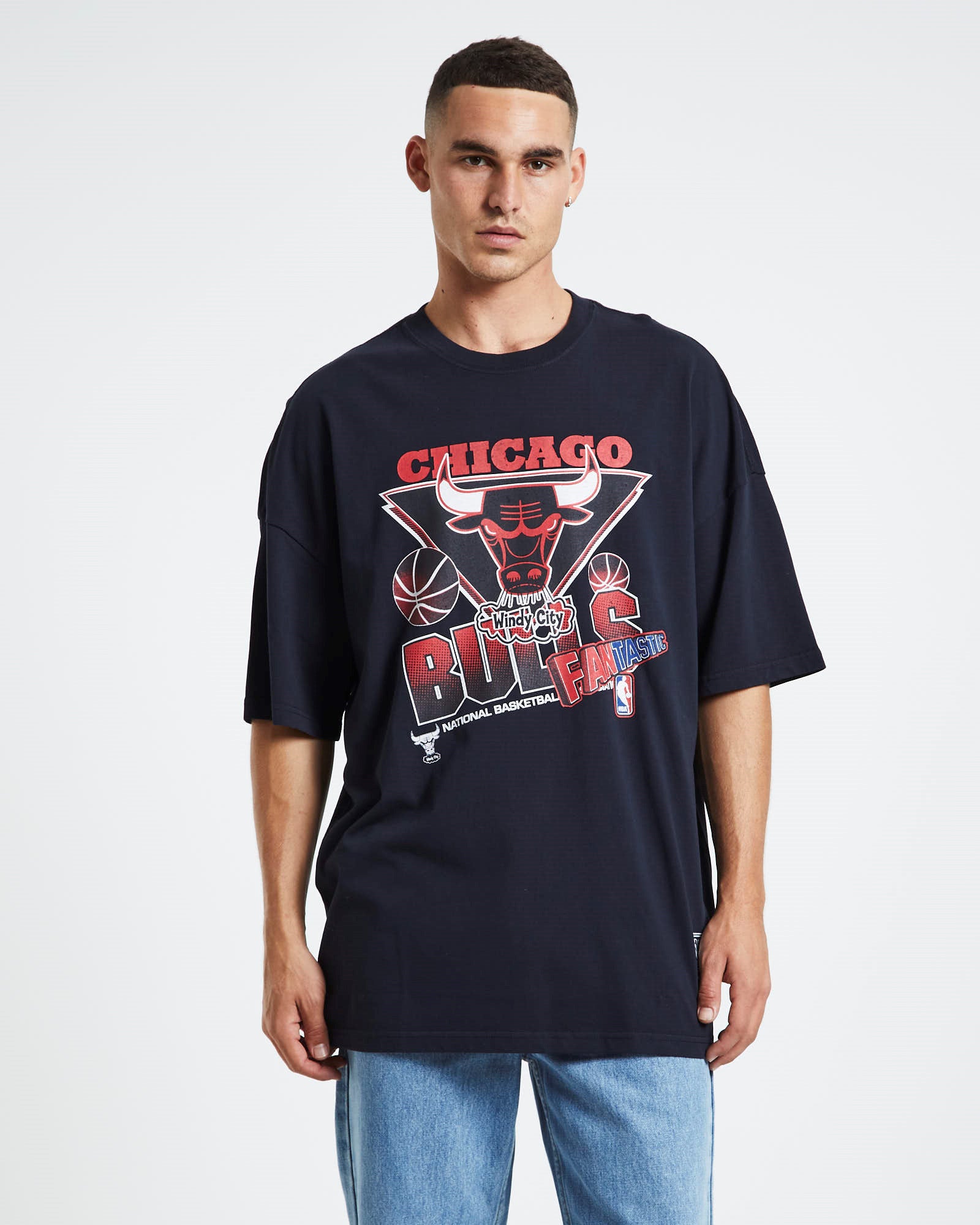 Fantastic Oversized Bulls T-Shirt Faded Black BLACK