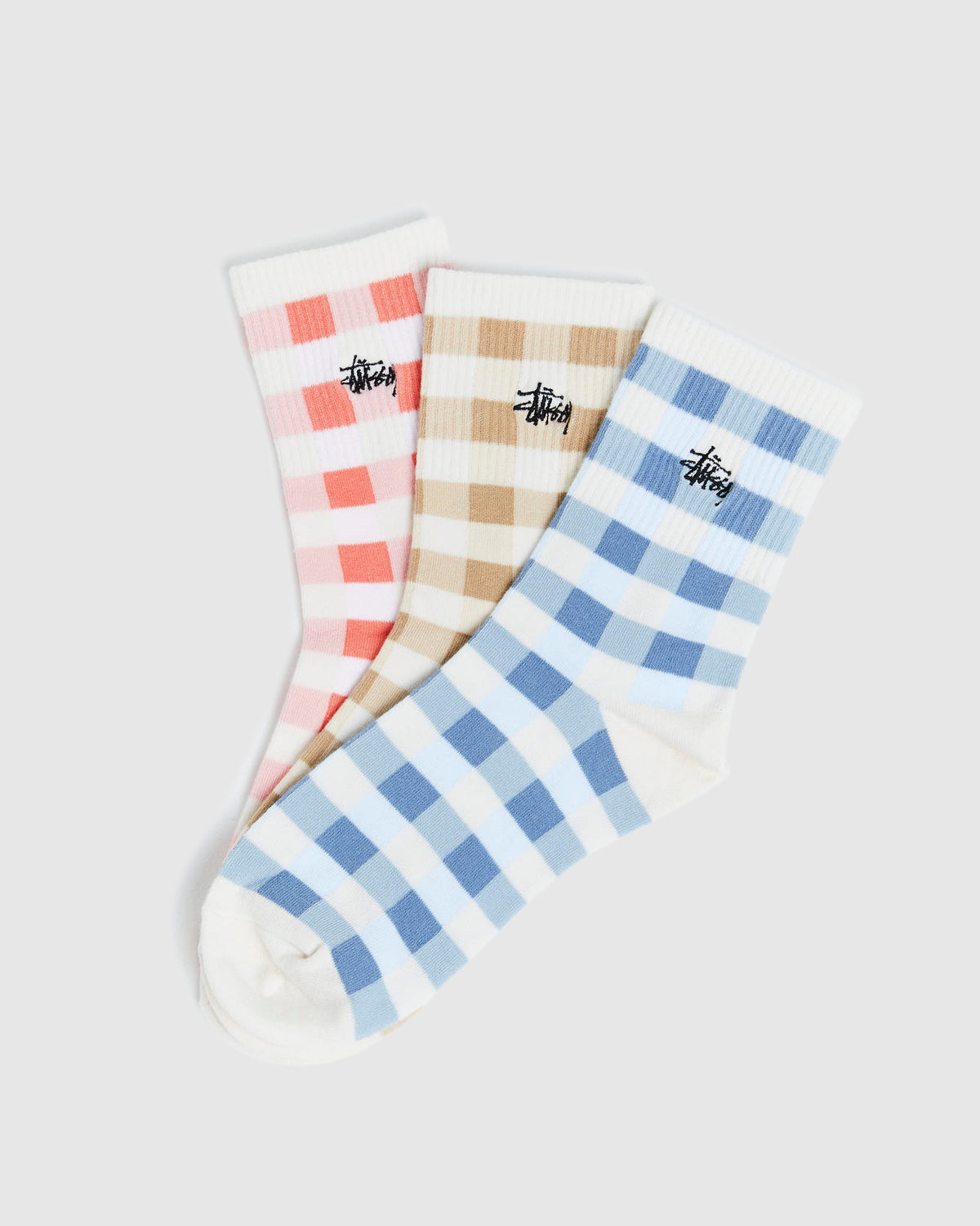 Checked Socks 3 Pack Multi MULTI COLOUR