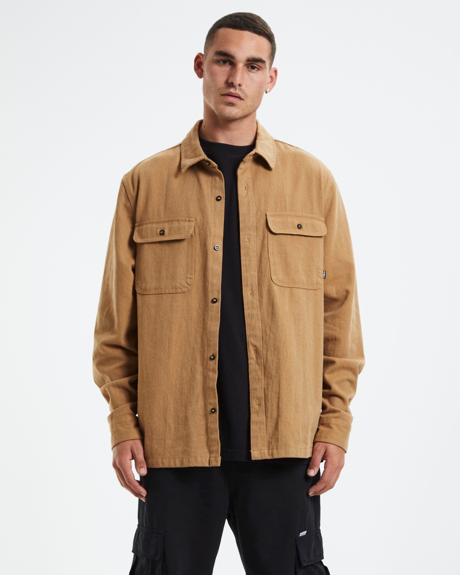 Up Nation Work Long Sleeve Shirt Tan TAN