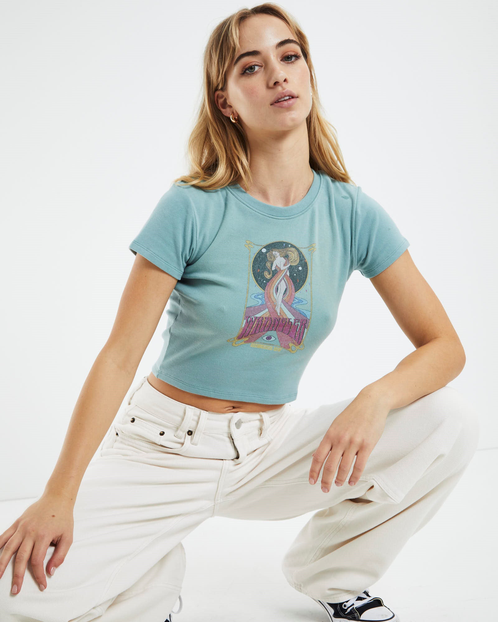 Cosmic Grace Rib Tee Seafoam Green