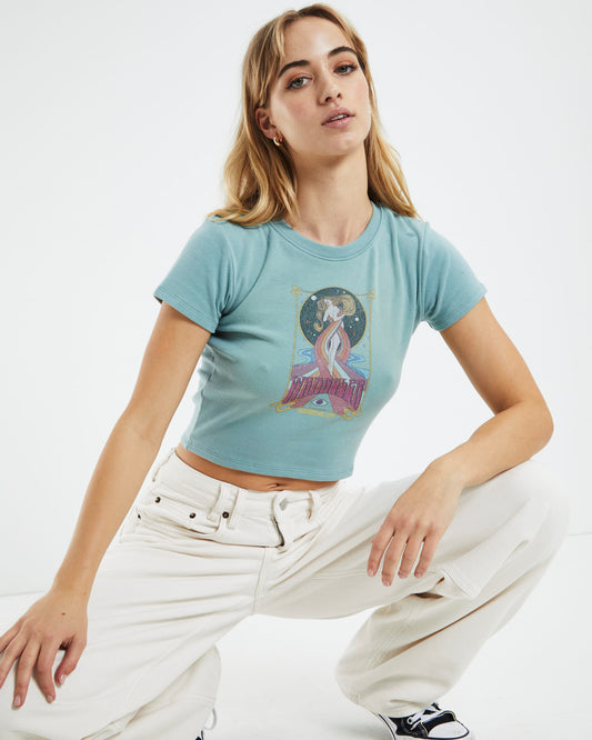 Cosmic Grace Rib Tee Seafoam Green