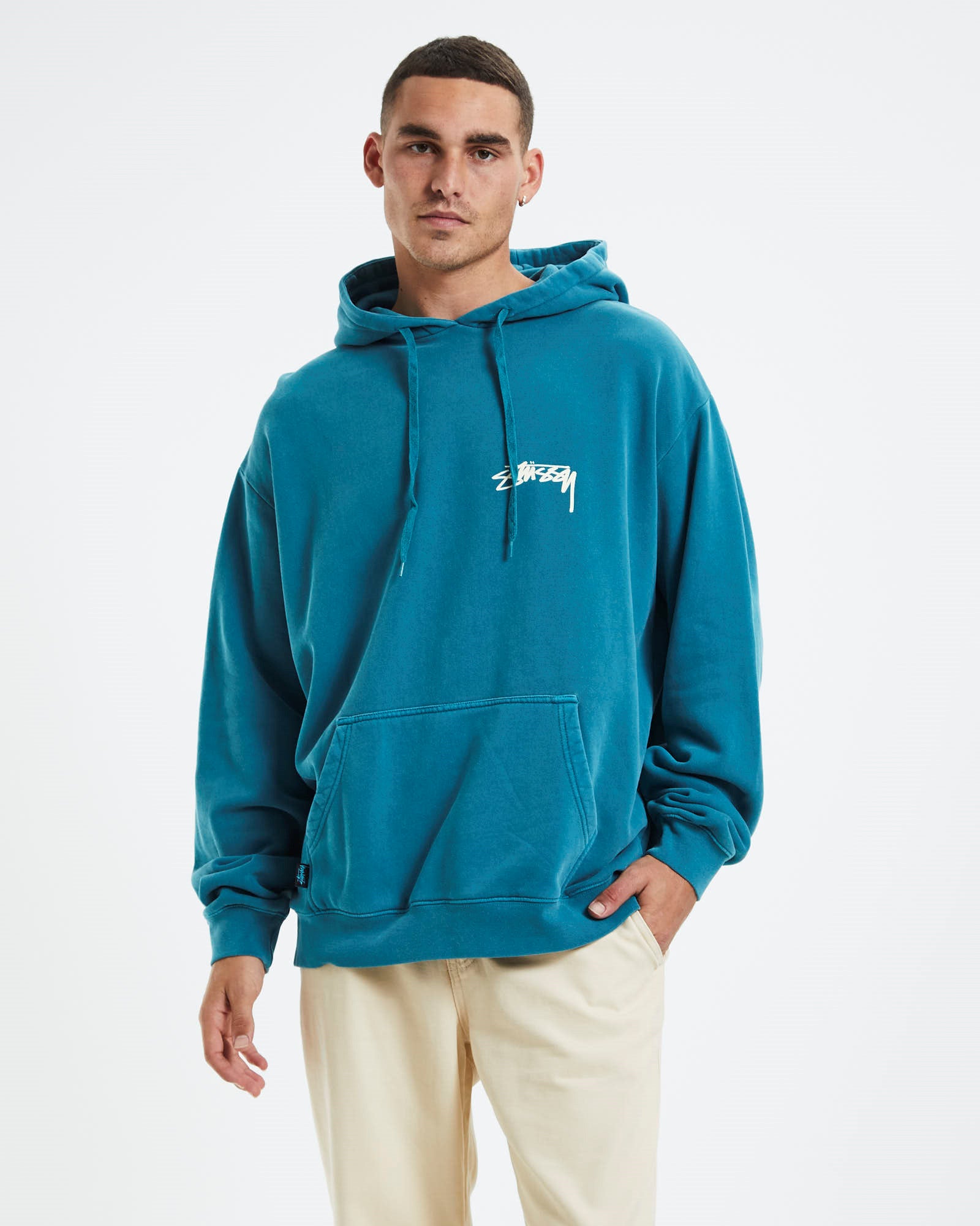 Shadow Script Hoodie Pigment Dark Teal TEAL
