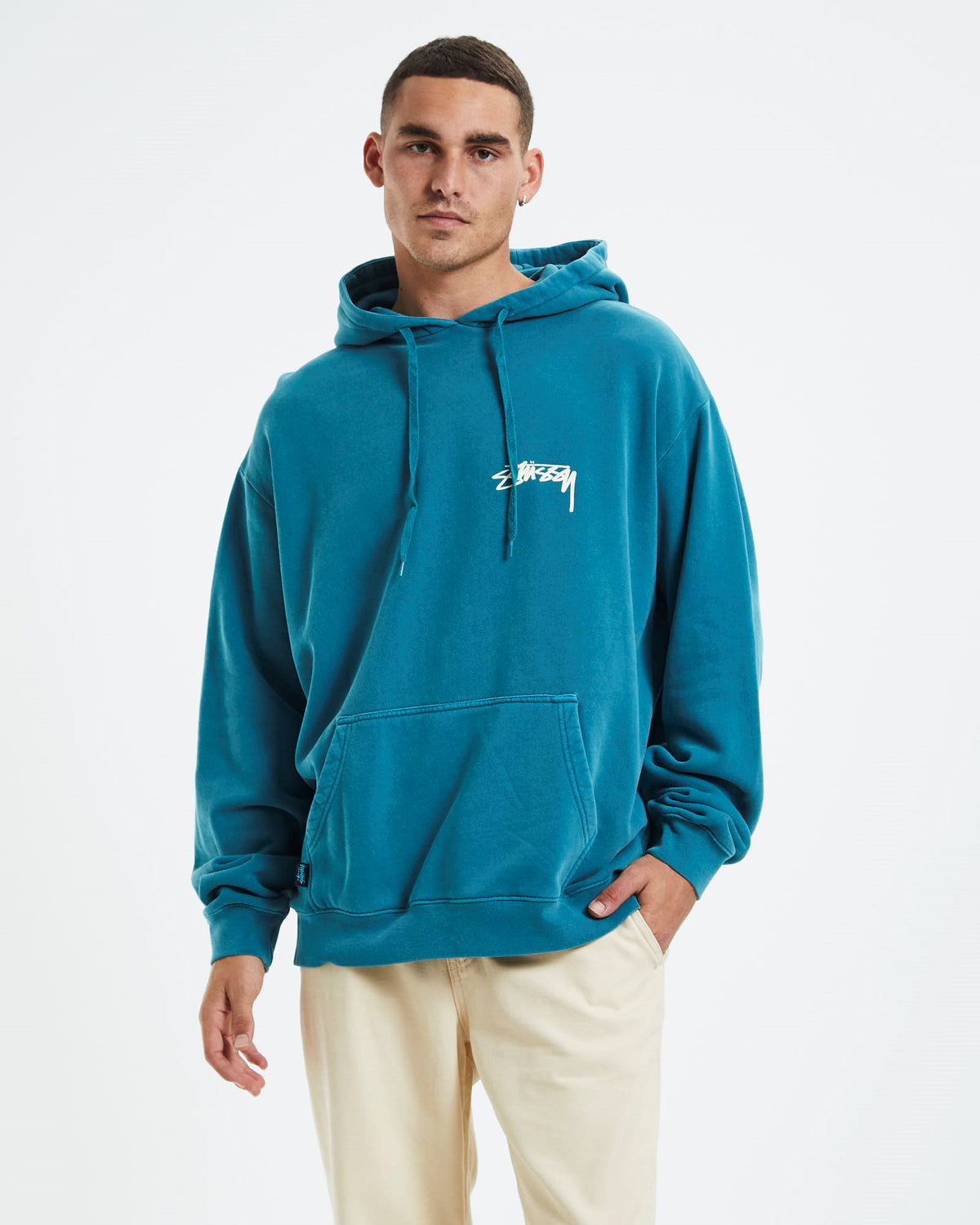 Shadow Script Hoodie Pigment Dark Teal TEAL