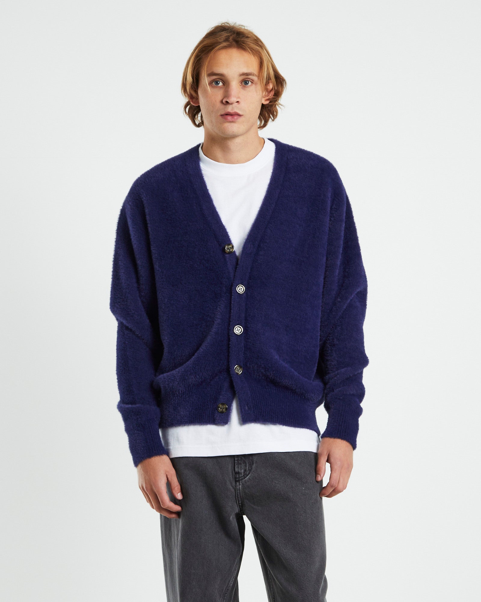 Shag Cardigan Navy NAVY