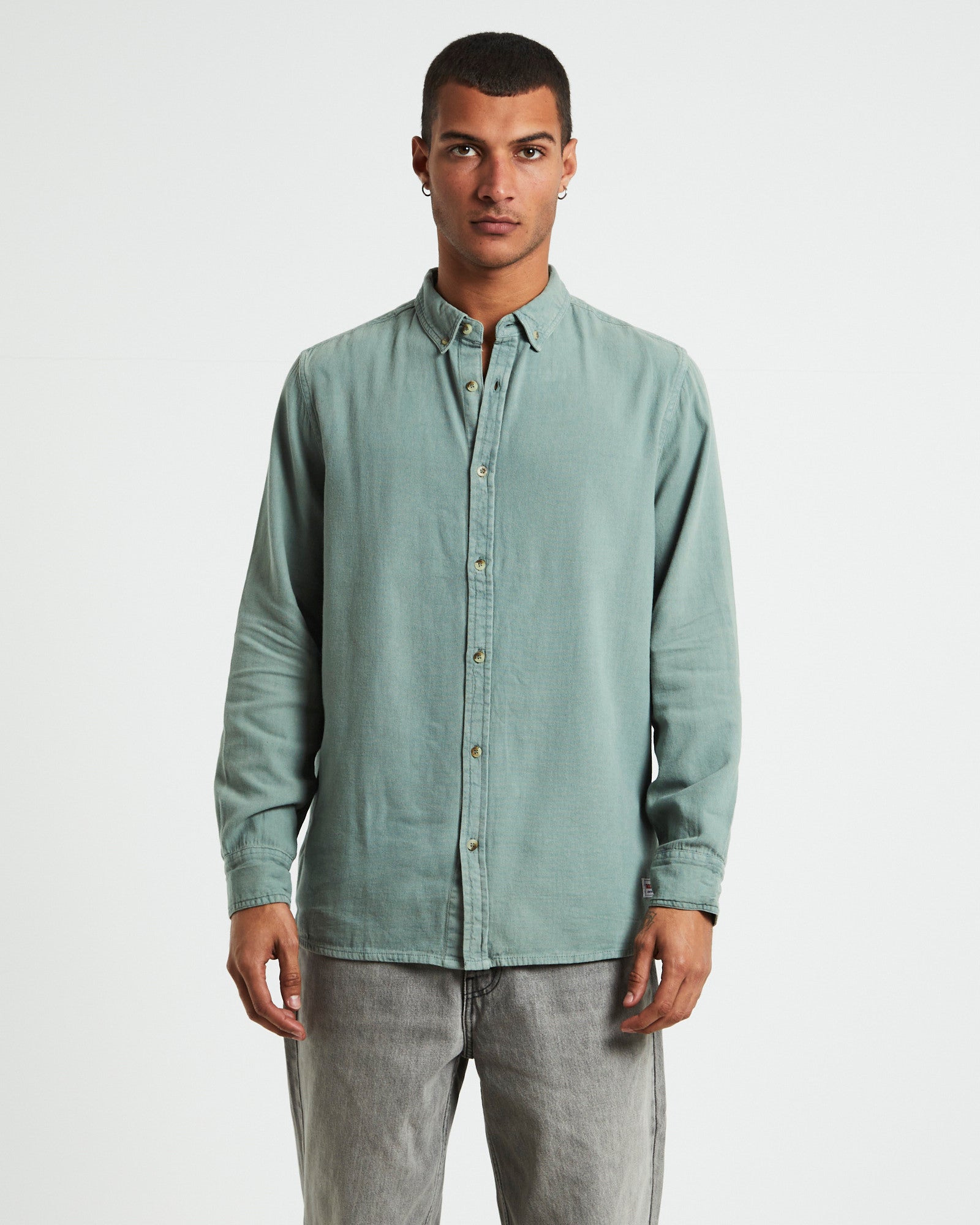 Men At Work Oxford Shirt Moss Green GREEN