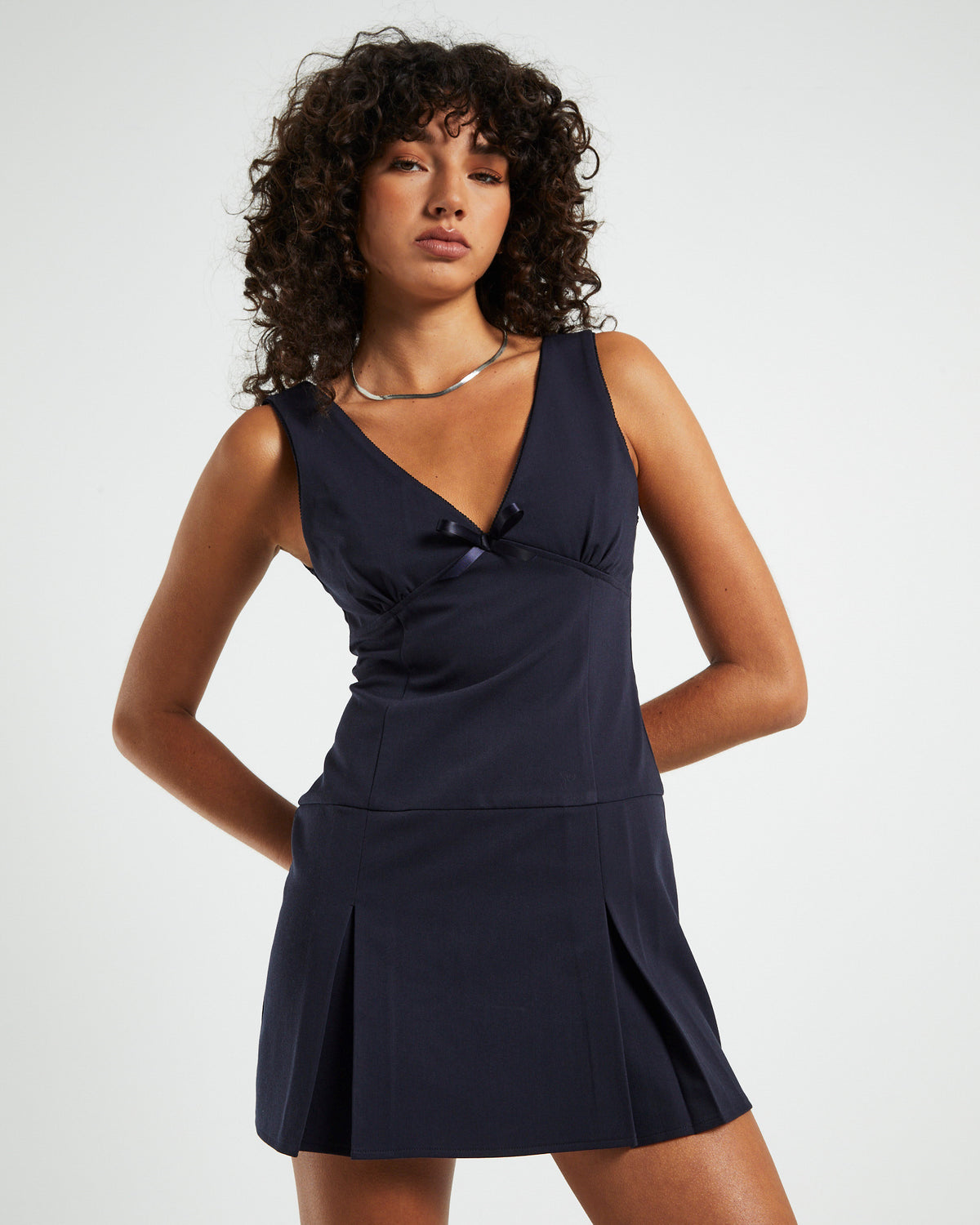 Ristia Mini Dress Tailoring Navy NAVY