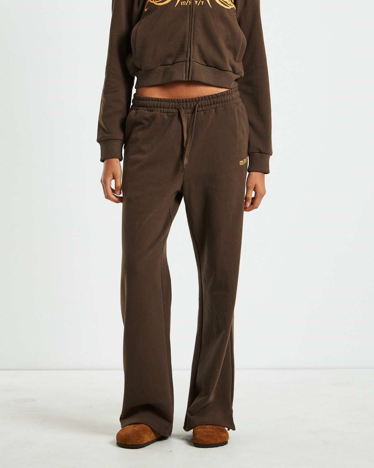 Sure Desire Wide Leg Trackpants Brown BROWN