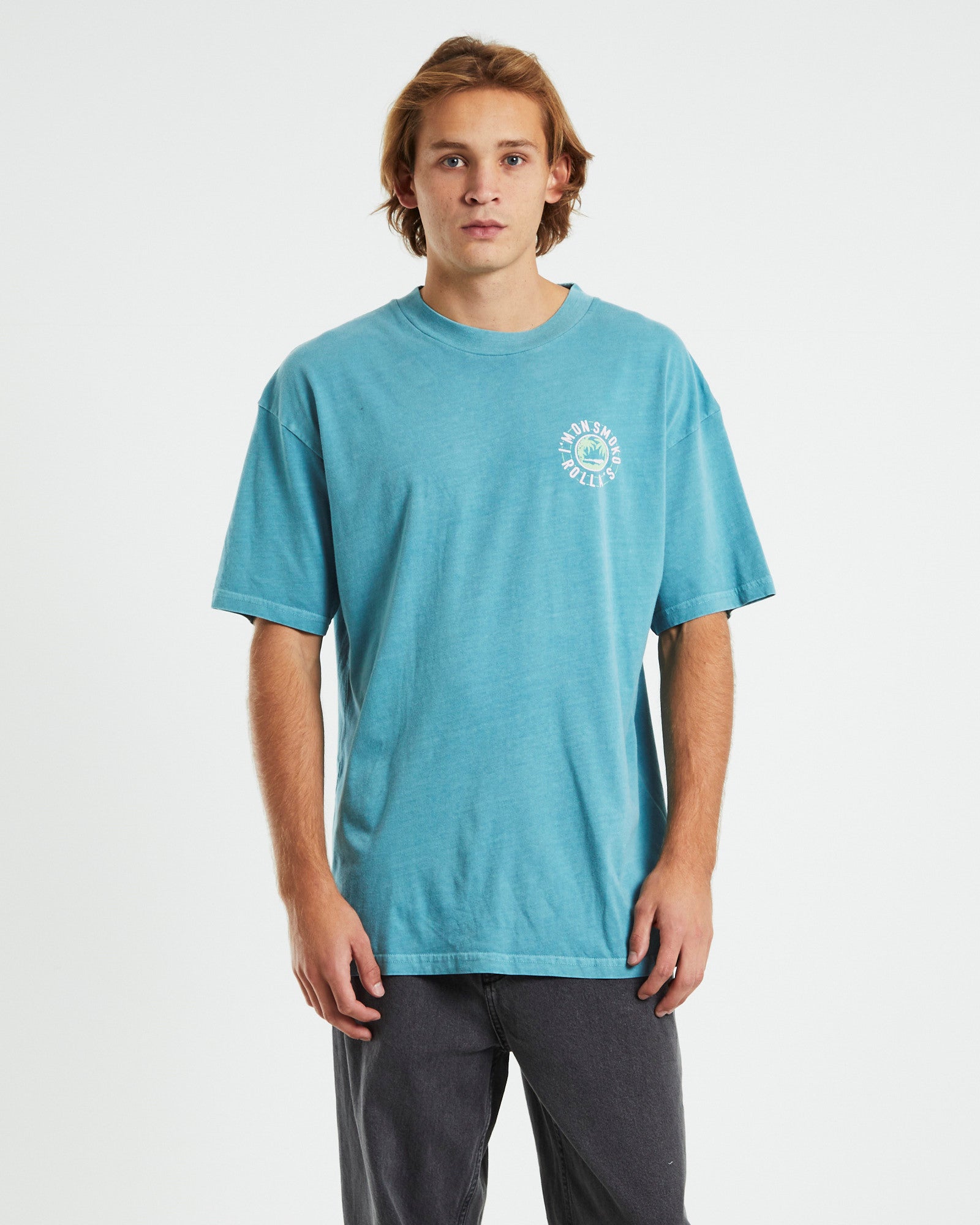 Heavy Smoko Holiday T-shirt Smoke Blue BLUE