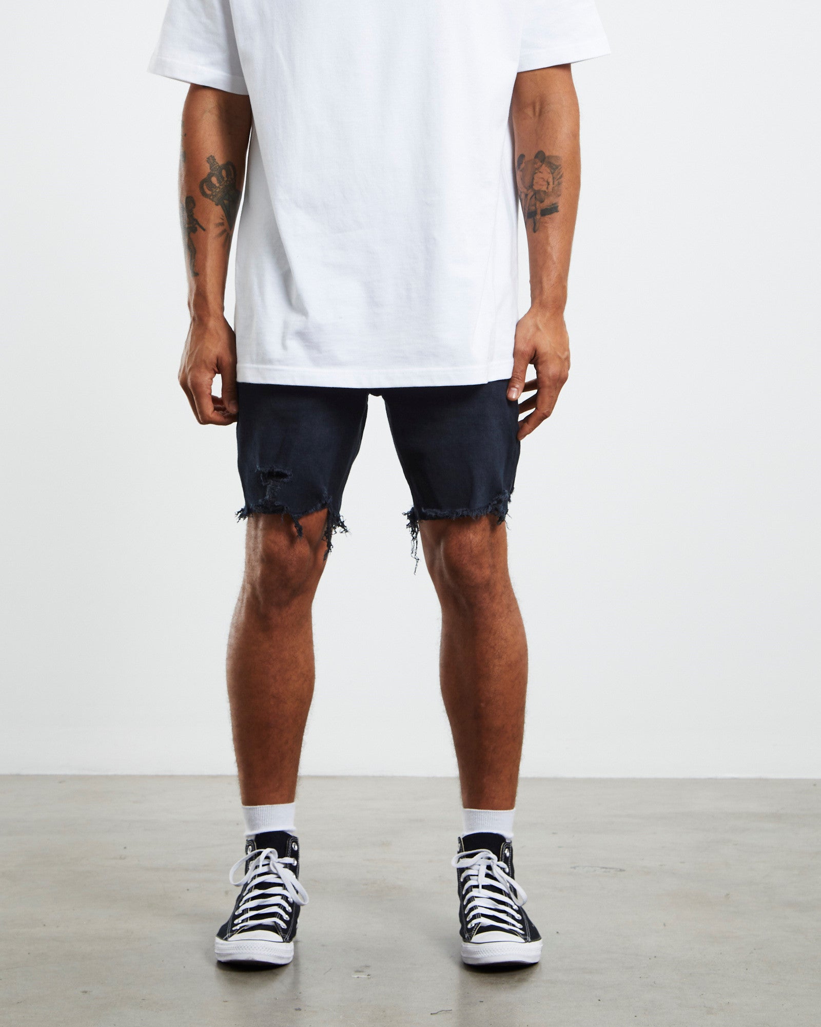 Ray Denim Shorts Cubo Black