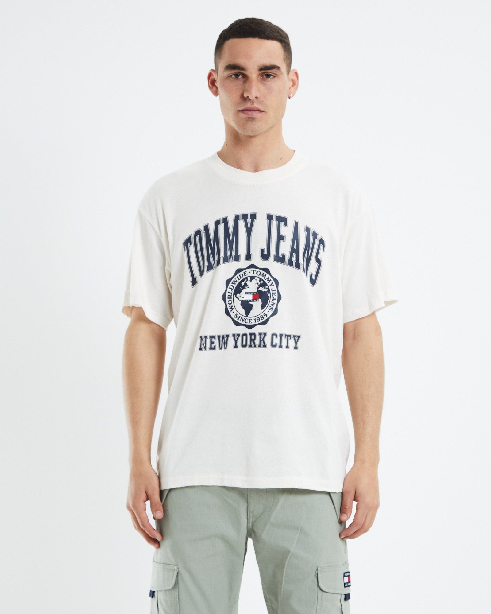 TJM College Logo T-Shirt Ancient White WHITE
