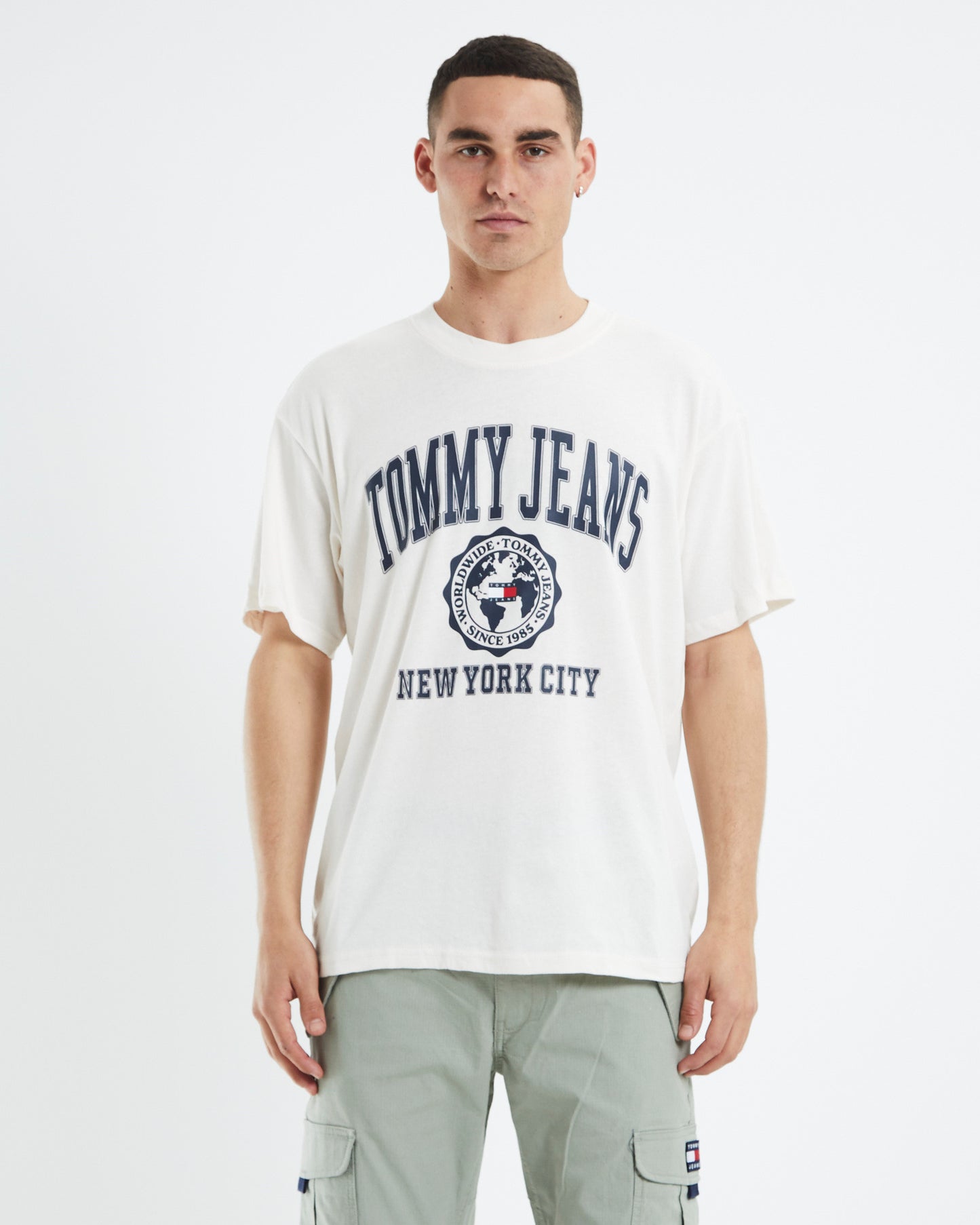 TJM College Logo T-Shirt Ancient White