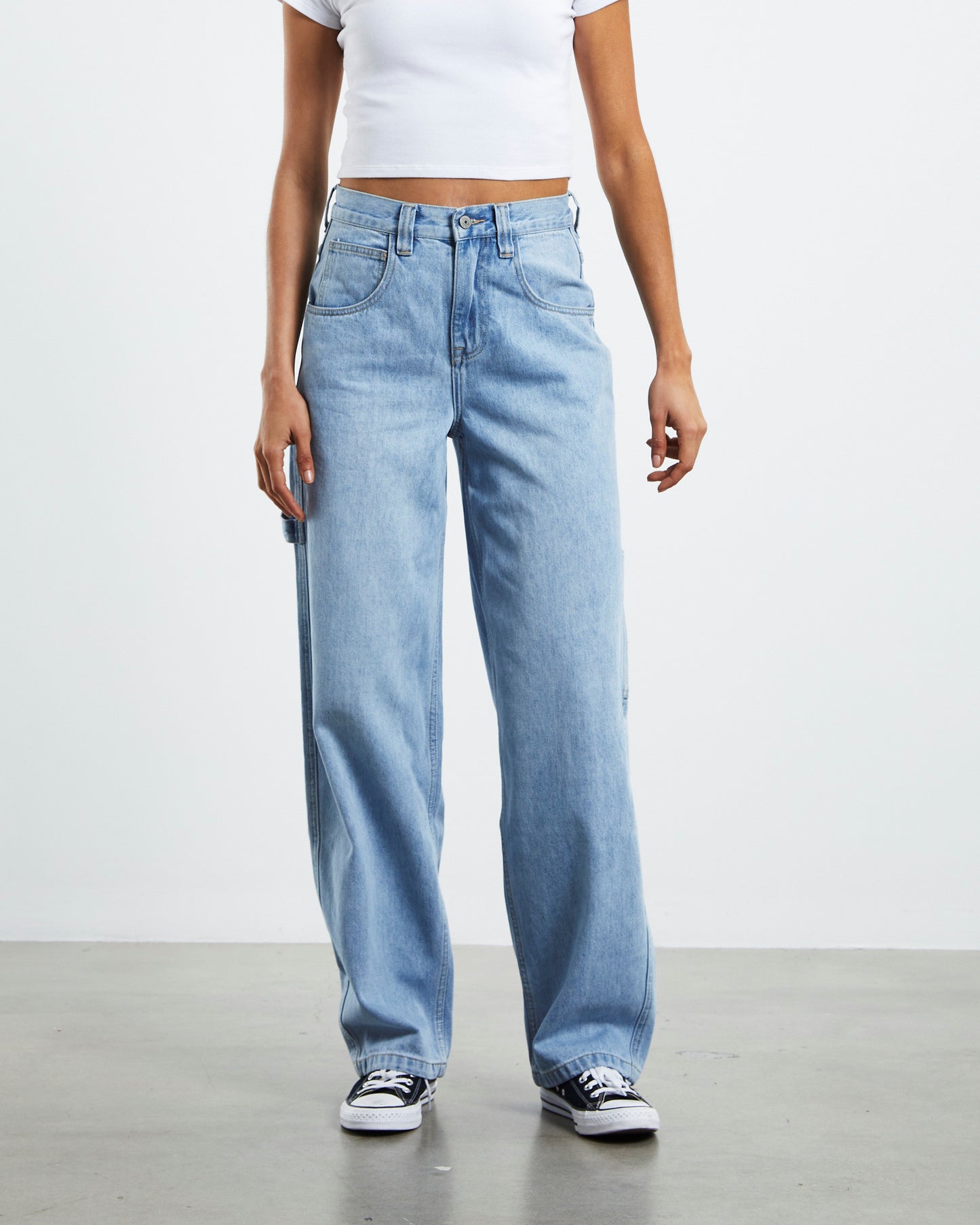 Palmer Relaxed Carpenter Jeans Worn Blue