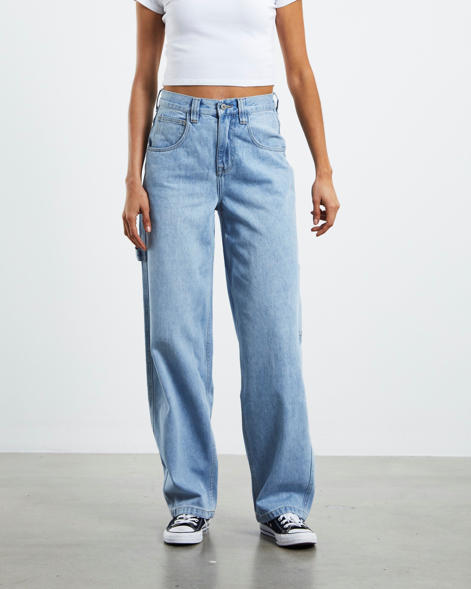 Palmer Relaxed Carpenter Jeans Worn Blue BLUE