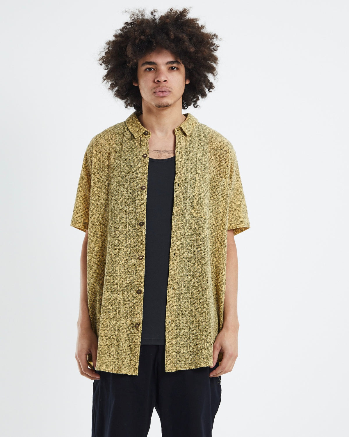 Bon Tiki Short Sleeve Shirt Old Gold GOLD